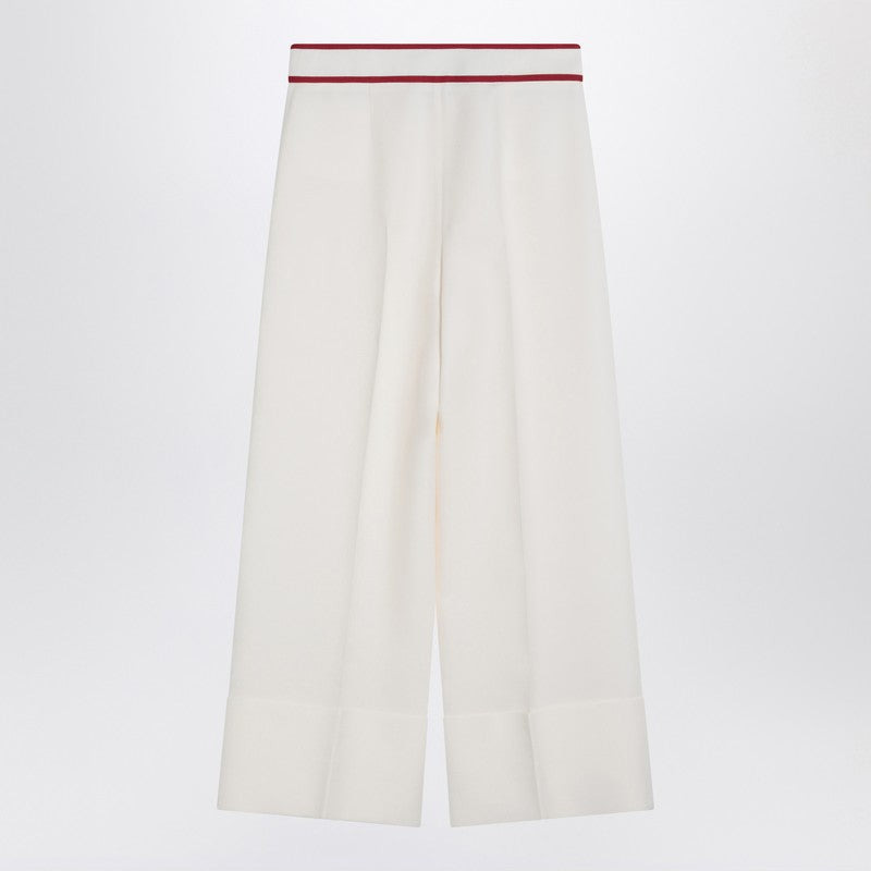 Valentino Ivory Trousers With Gold V Women - 2