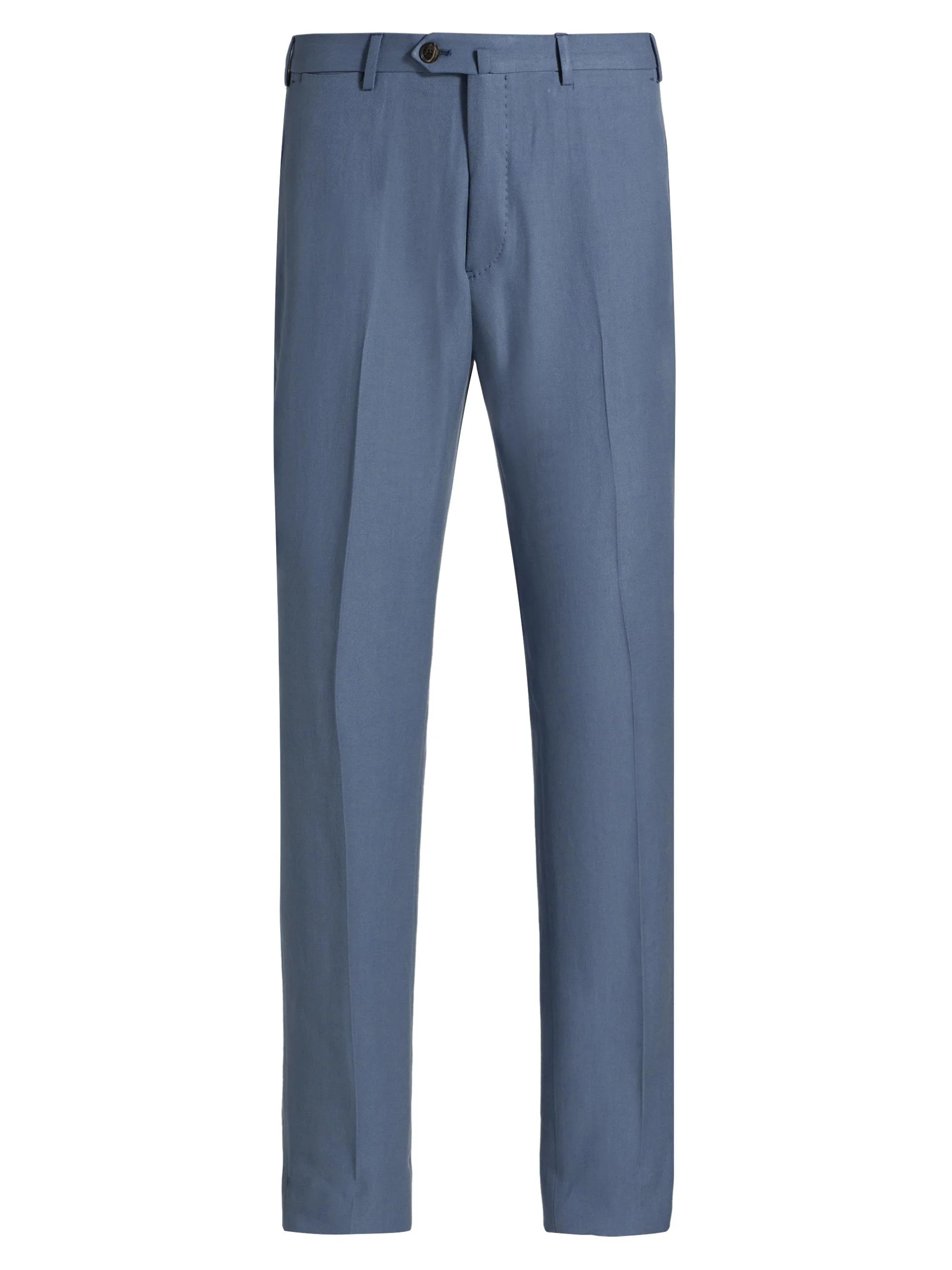 Men's Crease-Front Trousers - Blue - 1