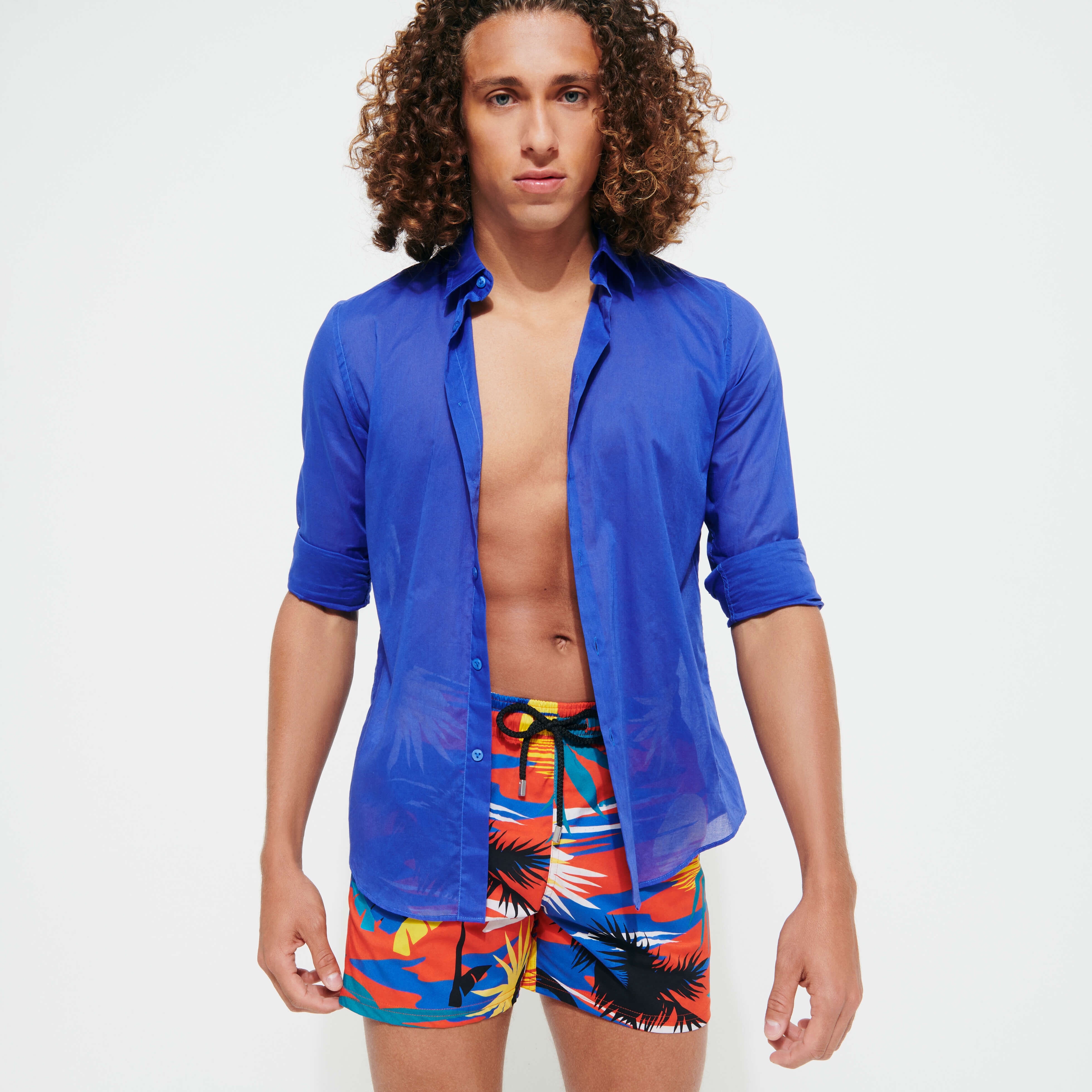 Men Stretch Swim Trunks Hawaiian Stretch - Vilebrequin x Palm Angels - 5