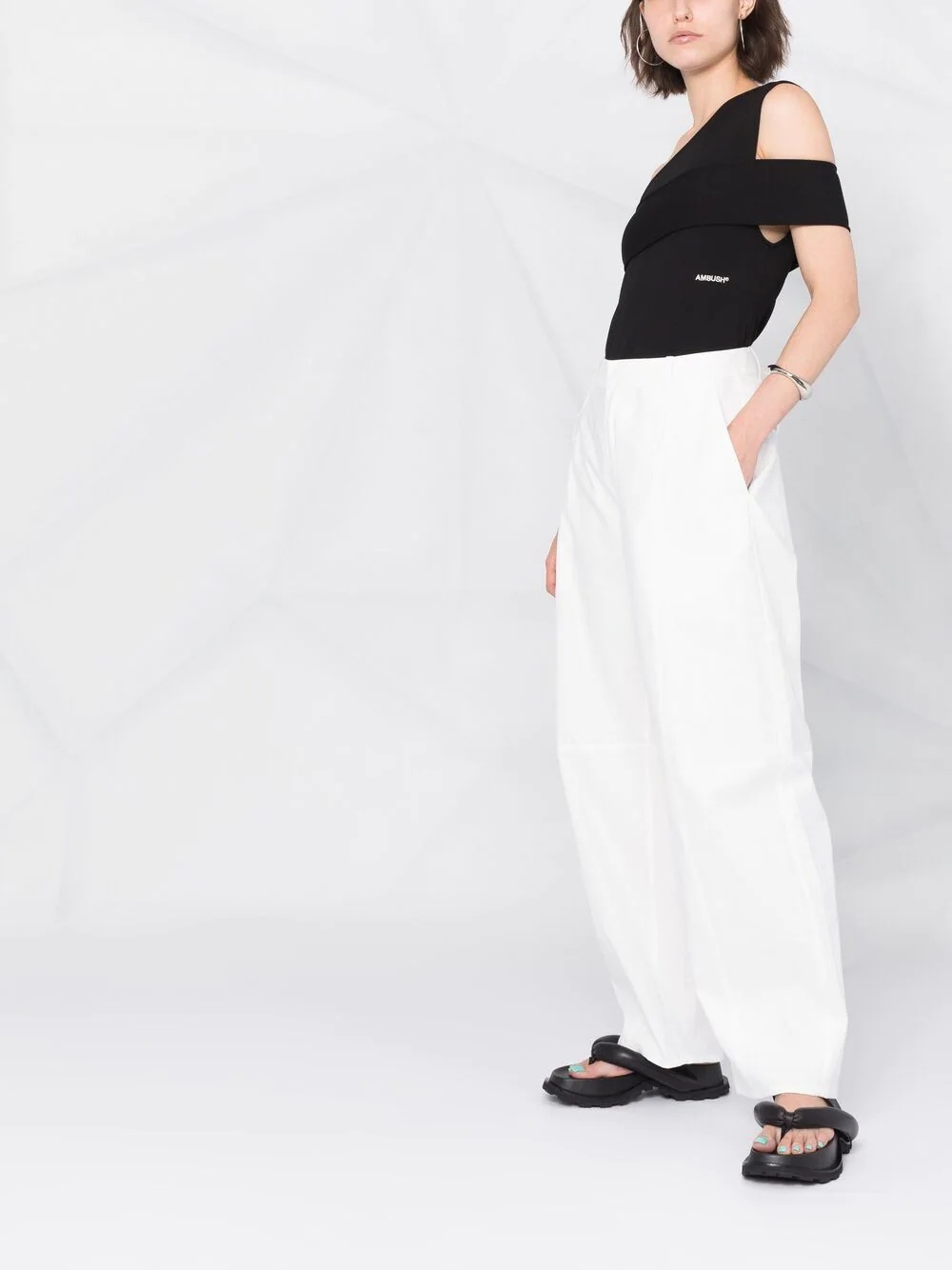 one-shoulder asymmetric top - 6