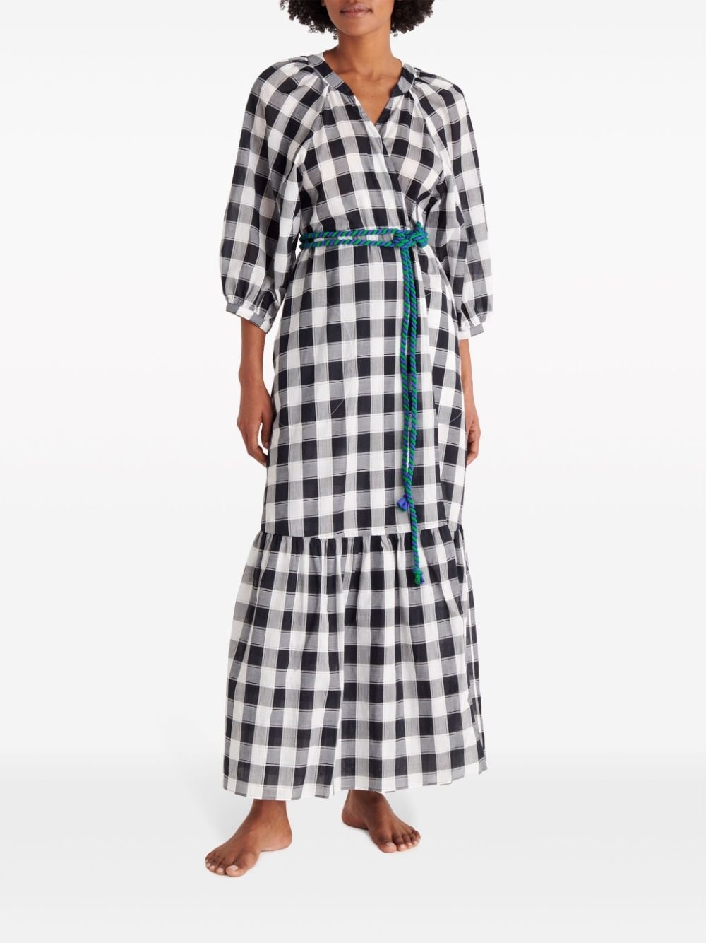Chess check-patterned cotton dress - 2