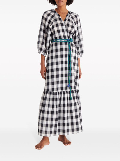 ERES Chess check-patterned cotton dress outlook