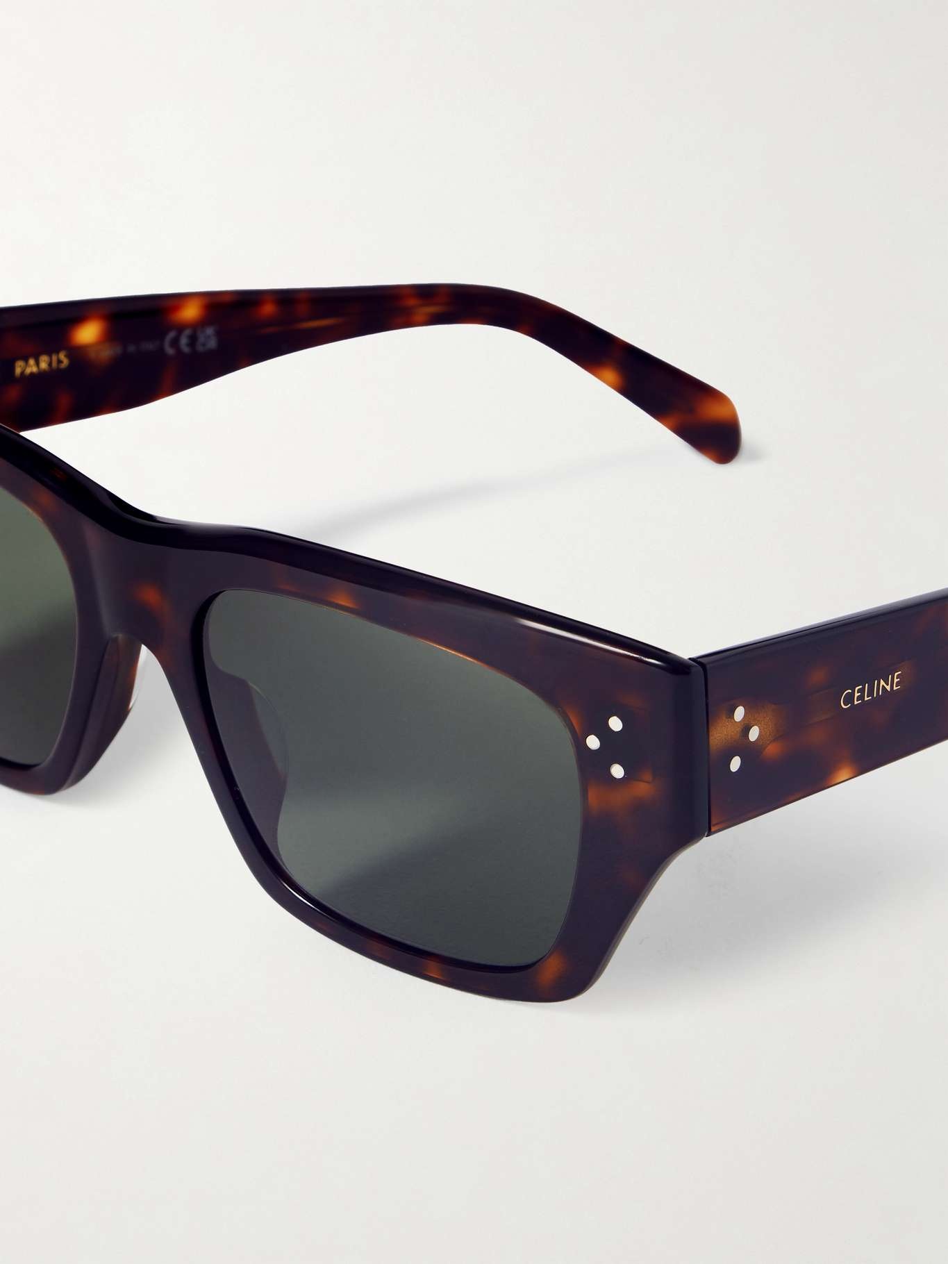 Square-frame tortoiseshell acetate sunglasses Tortoiseshell - 4