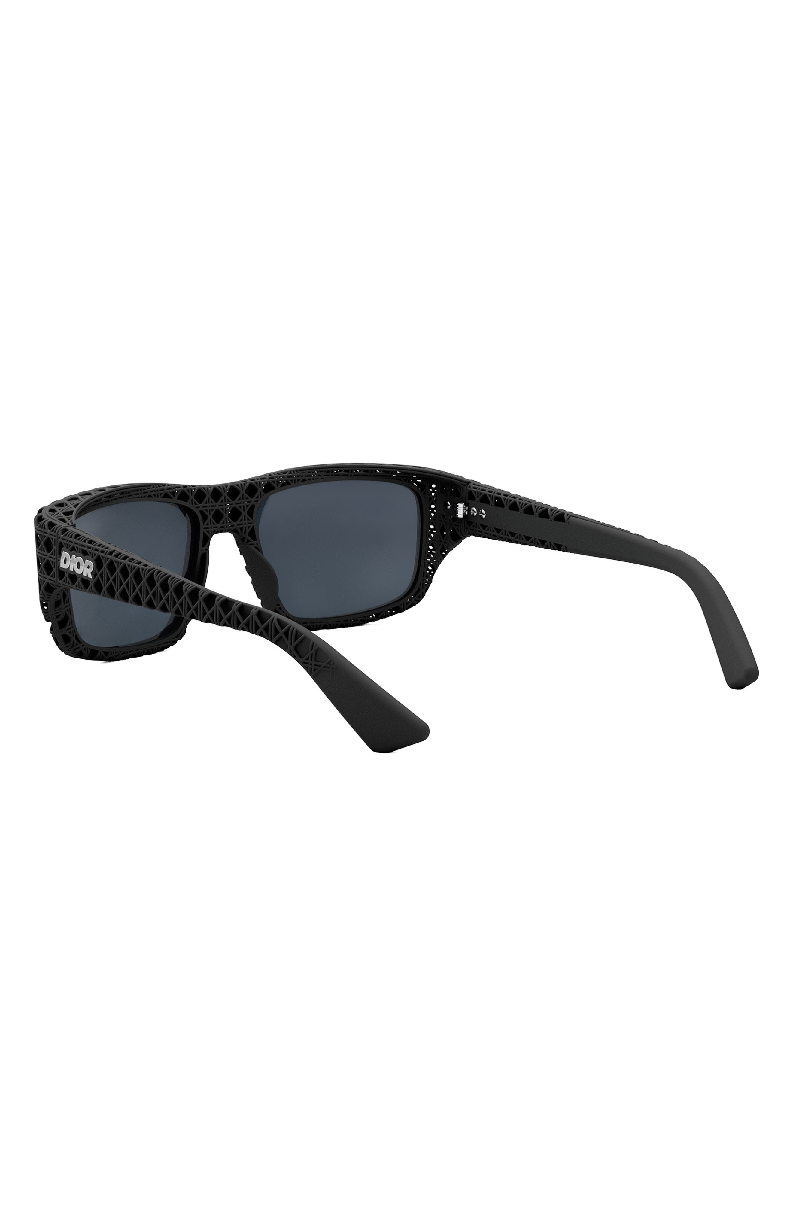 'Dior3D S1I 57mm Square Sunglasses in Matte Black /Smoke Polarized at Nordstrom - 6
