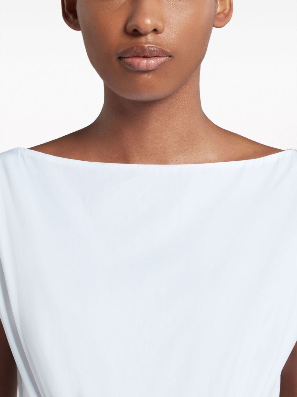 boat-neck cotton midi dress - 5