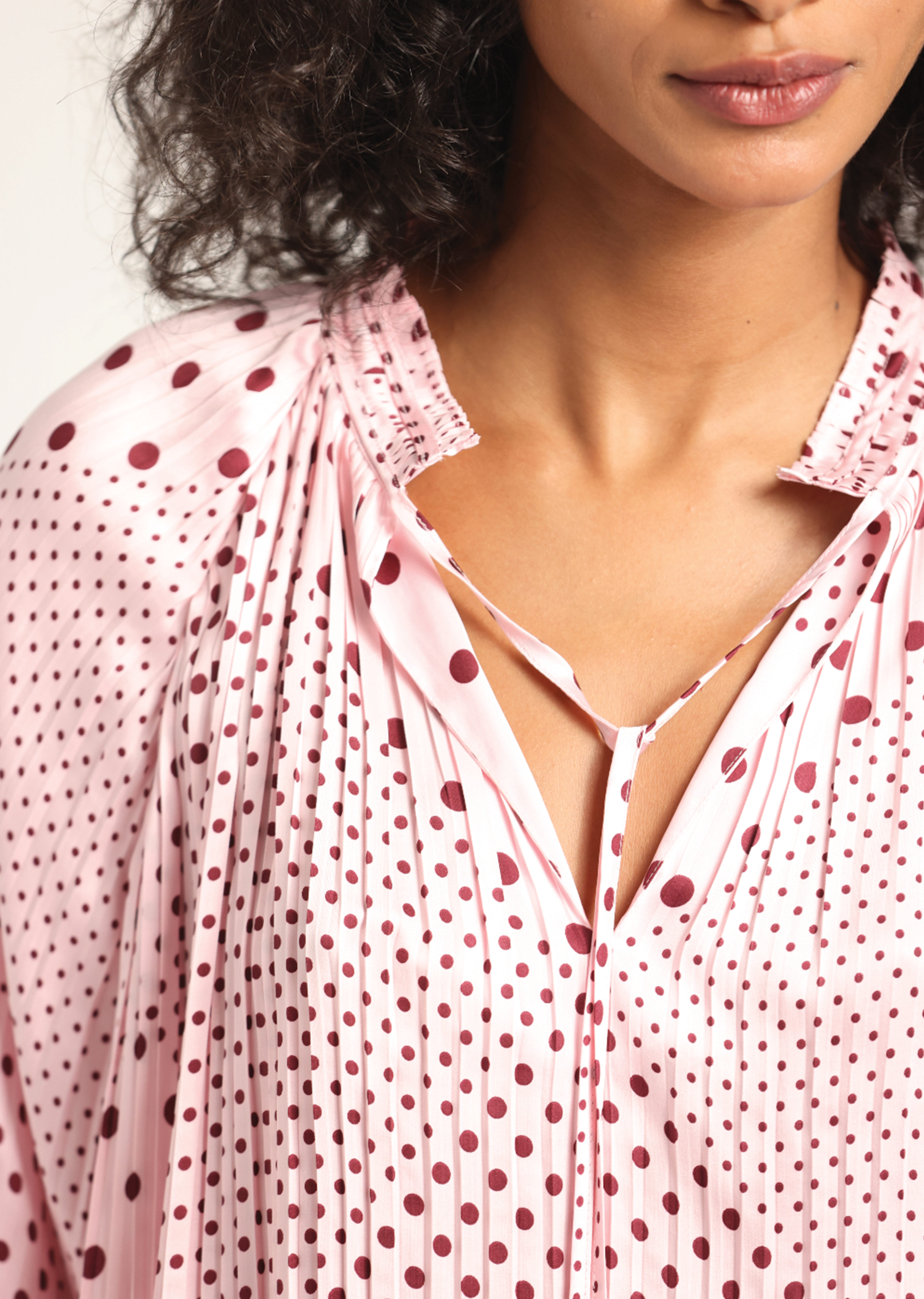CLAIRA SATIN RAGLAN SLEEVE BLOUSE - 2