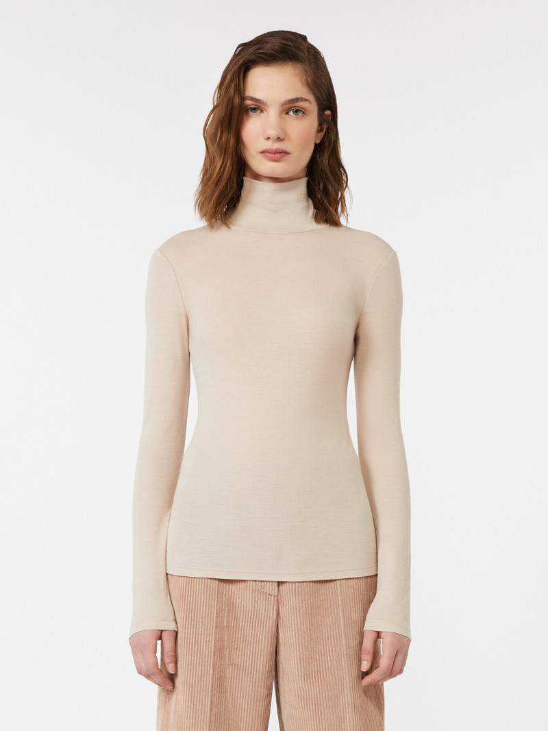 TESEO Wool and silk gauze turtleneck 3