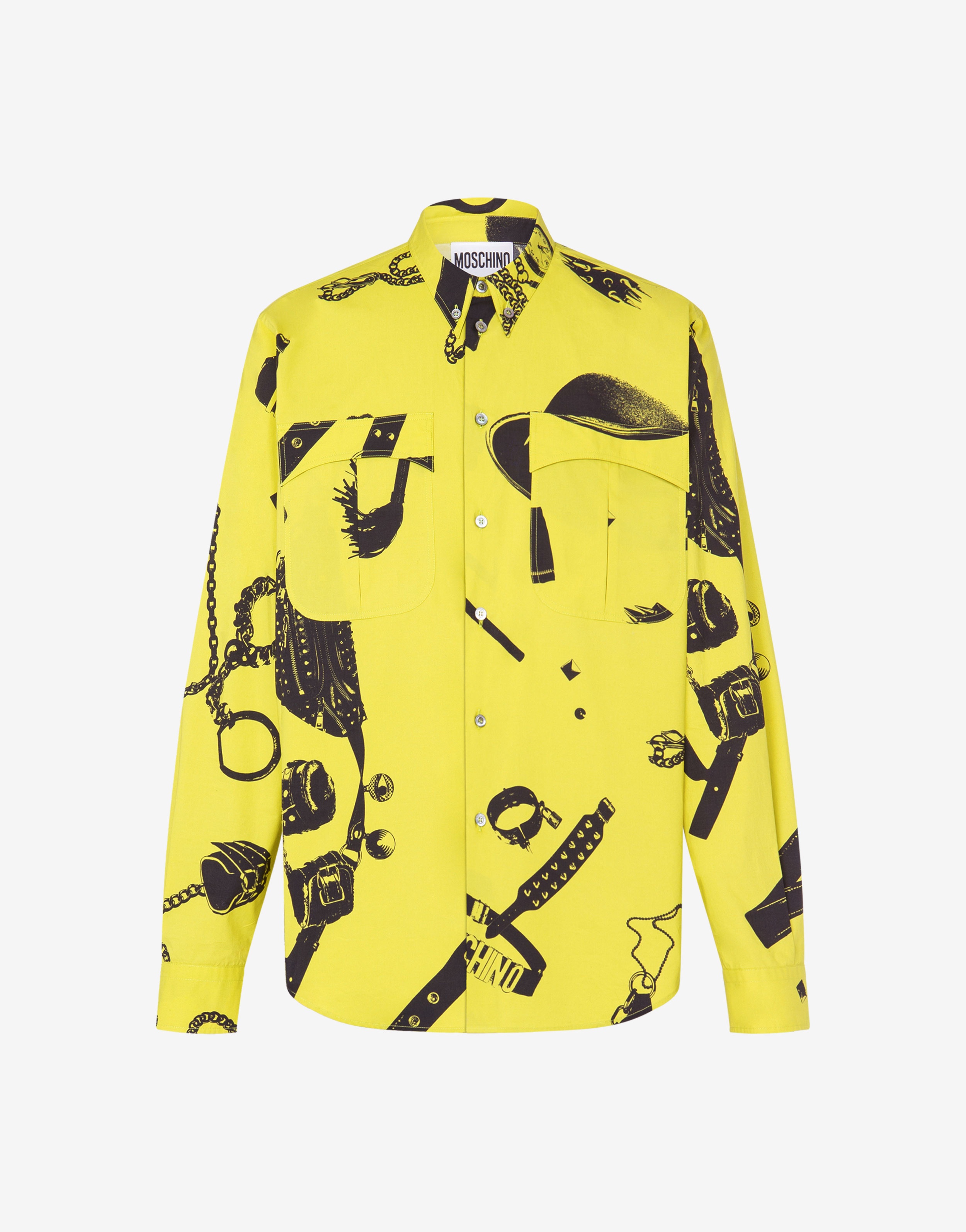 ALLOVER MOSCHINO ITEMS POPLIN SHIRT - 1