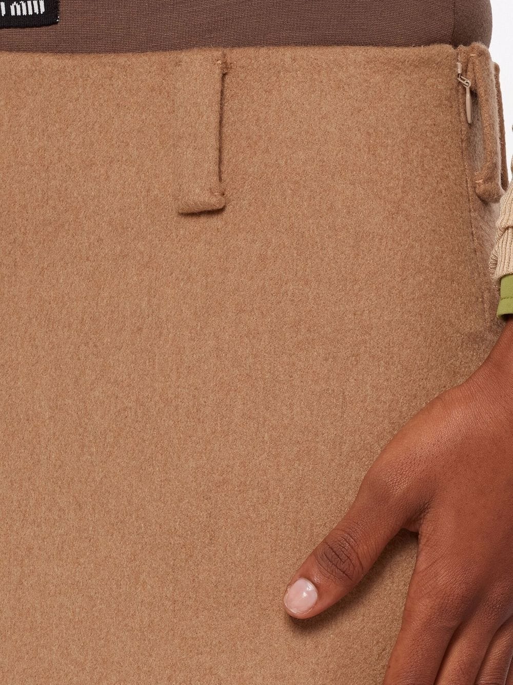camel-hair pencil skirt - 5