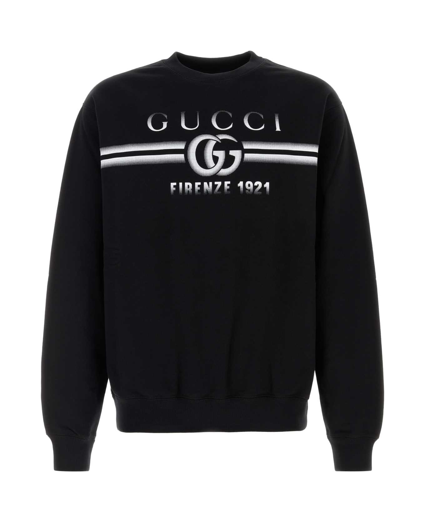 Black Cotton Sweatshirt - 1