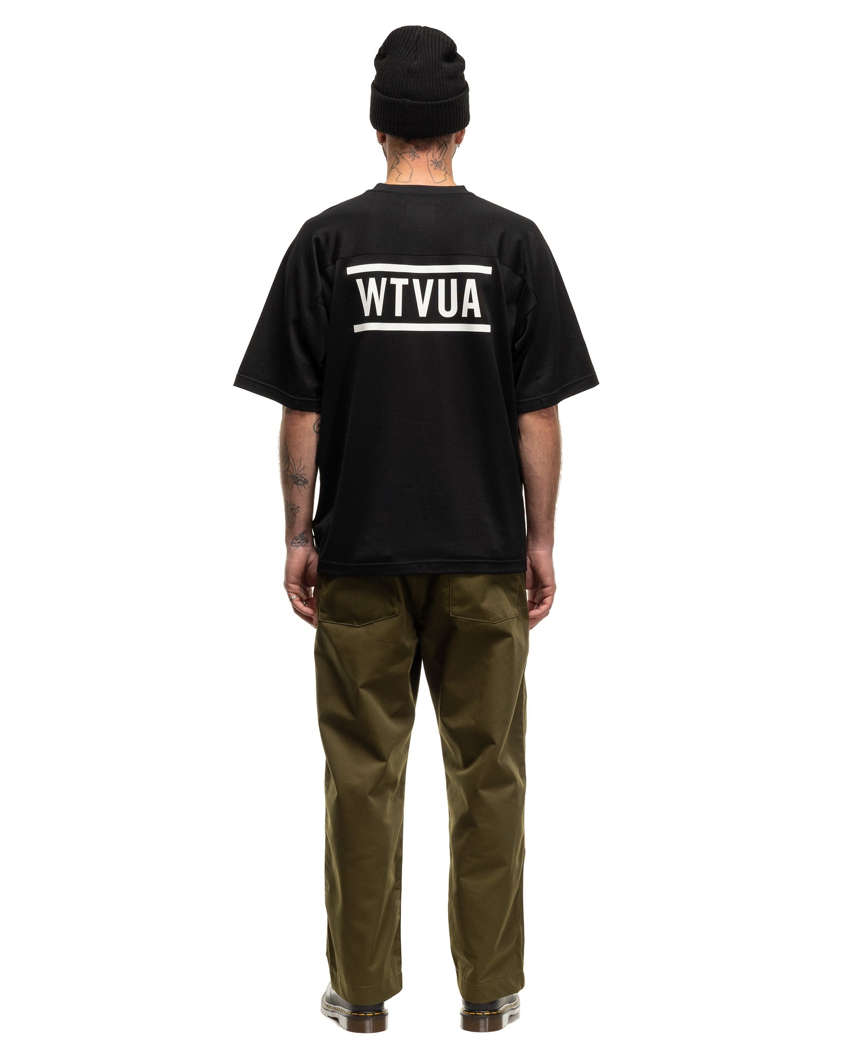 WTAPS QB / SS RACO. Brackets T-Shirt BLACK | REVERSIBLE