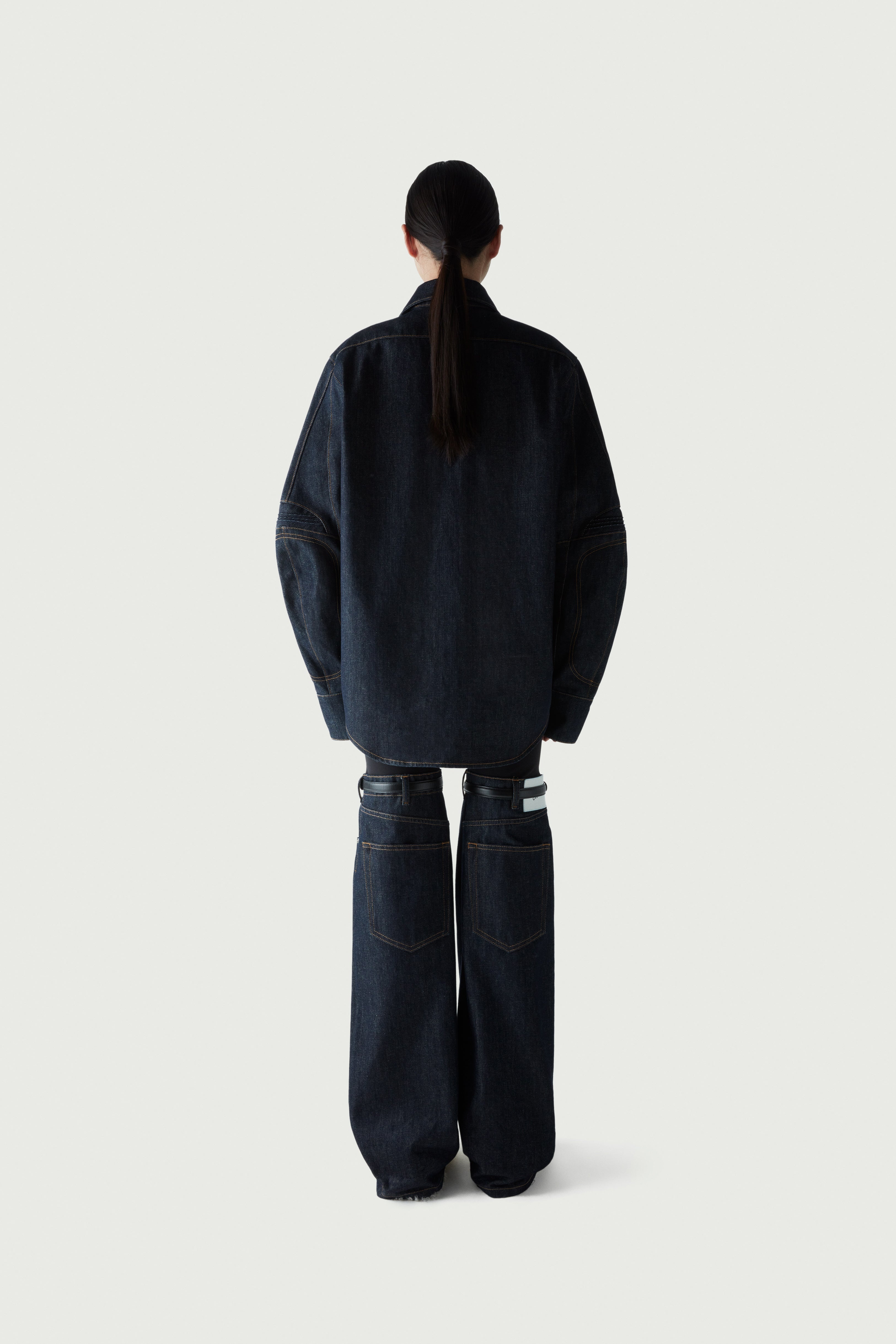 Coperni Moto oversized denim shirt - Blue