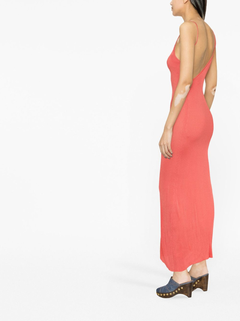 asymmetric ribbed-knit dress 4