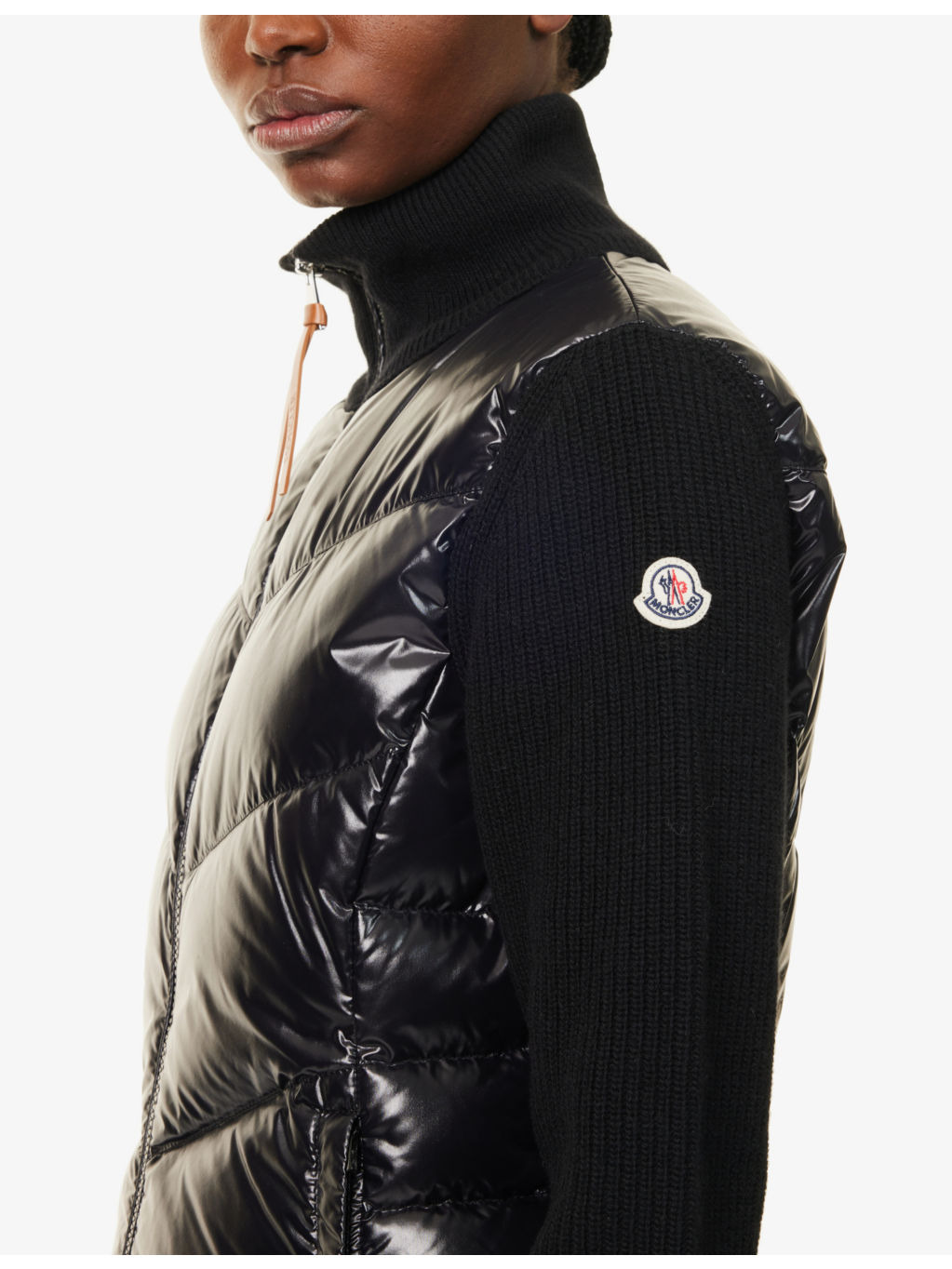 Knitted high-neck slim-fit shell-down jacket - 5