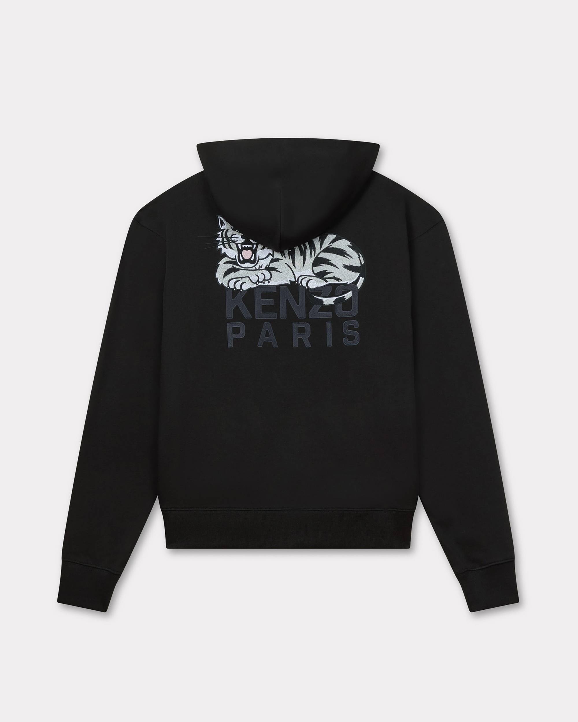 'KENZO Happy Tiger' embroidered hoodie in cotton - 2