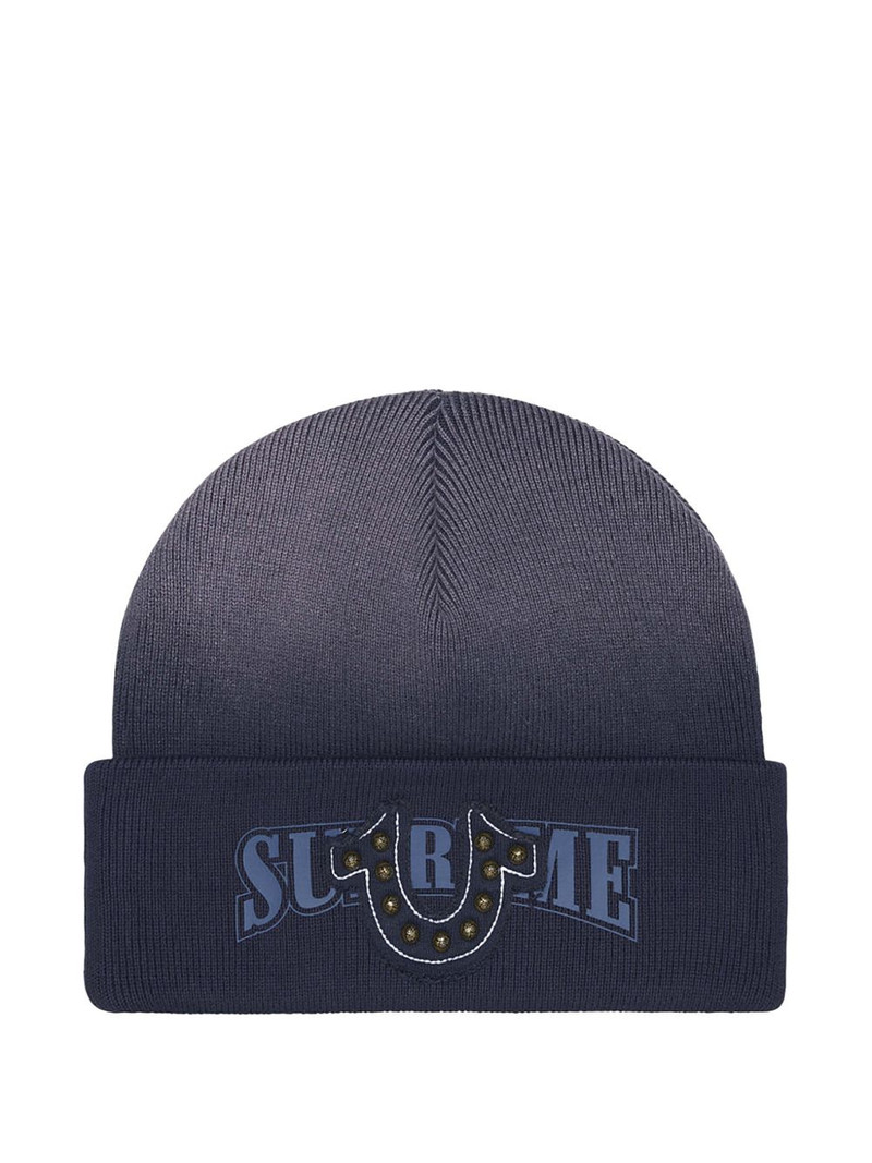 Supreme x True Religion® logo-patch beanie hat outlook