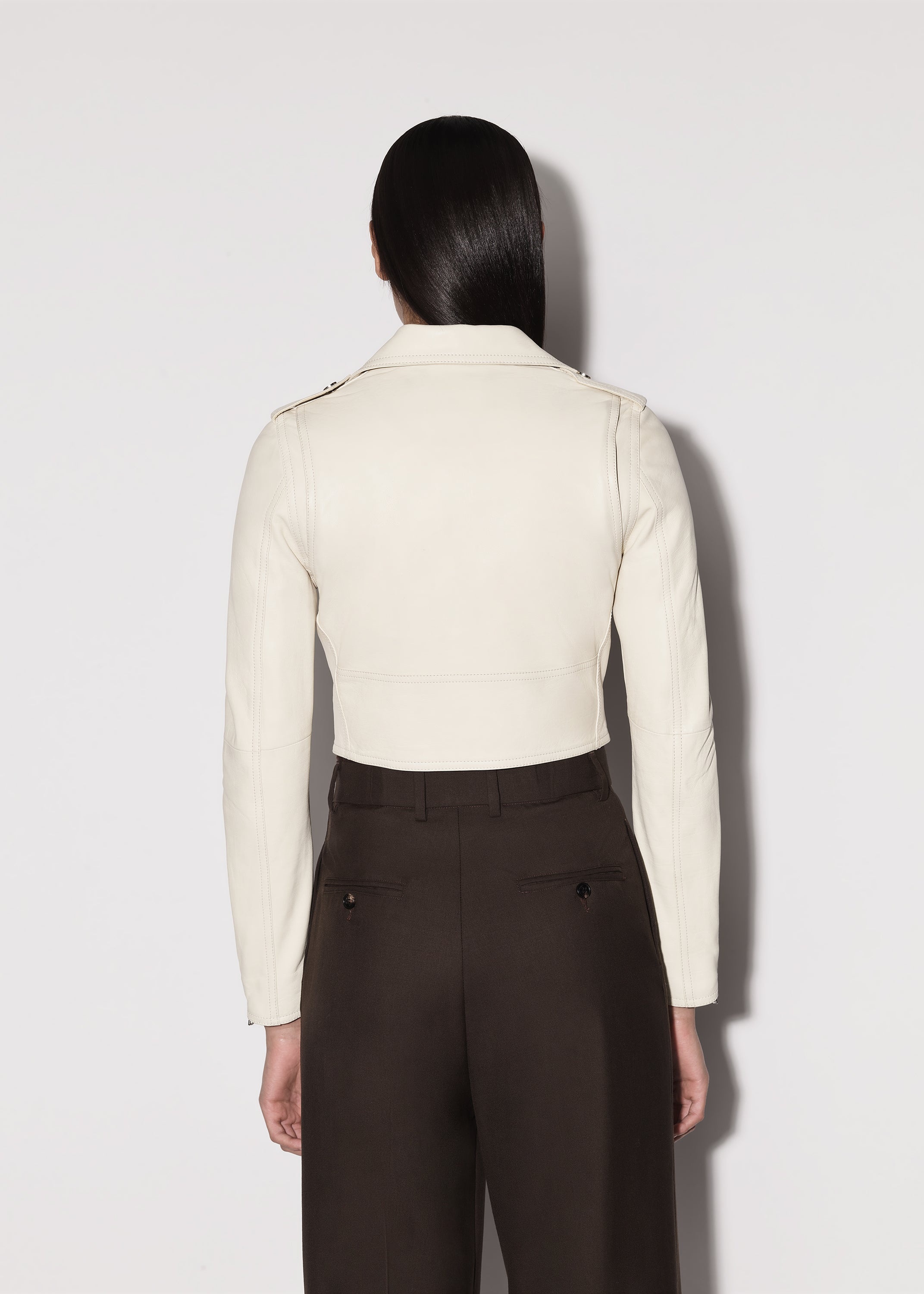 LEATHER BIKER JACKET - 7