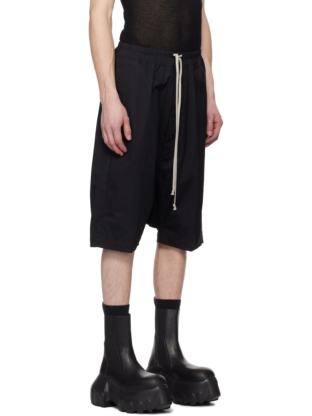 Rick Owens Black Hollywood Rick's Pods Shorts | ssense