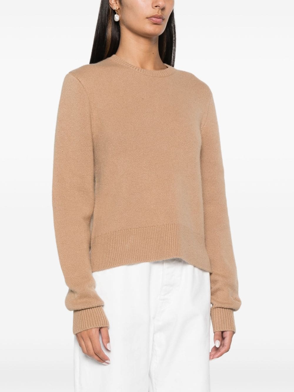 cropped crew-neck sweater - 3