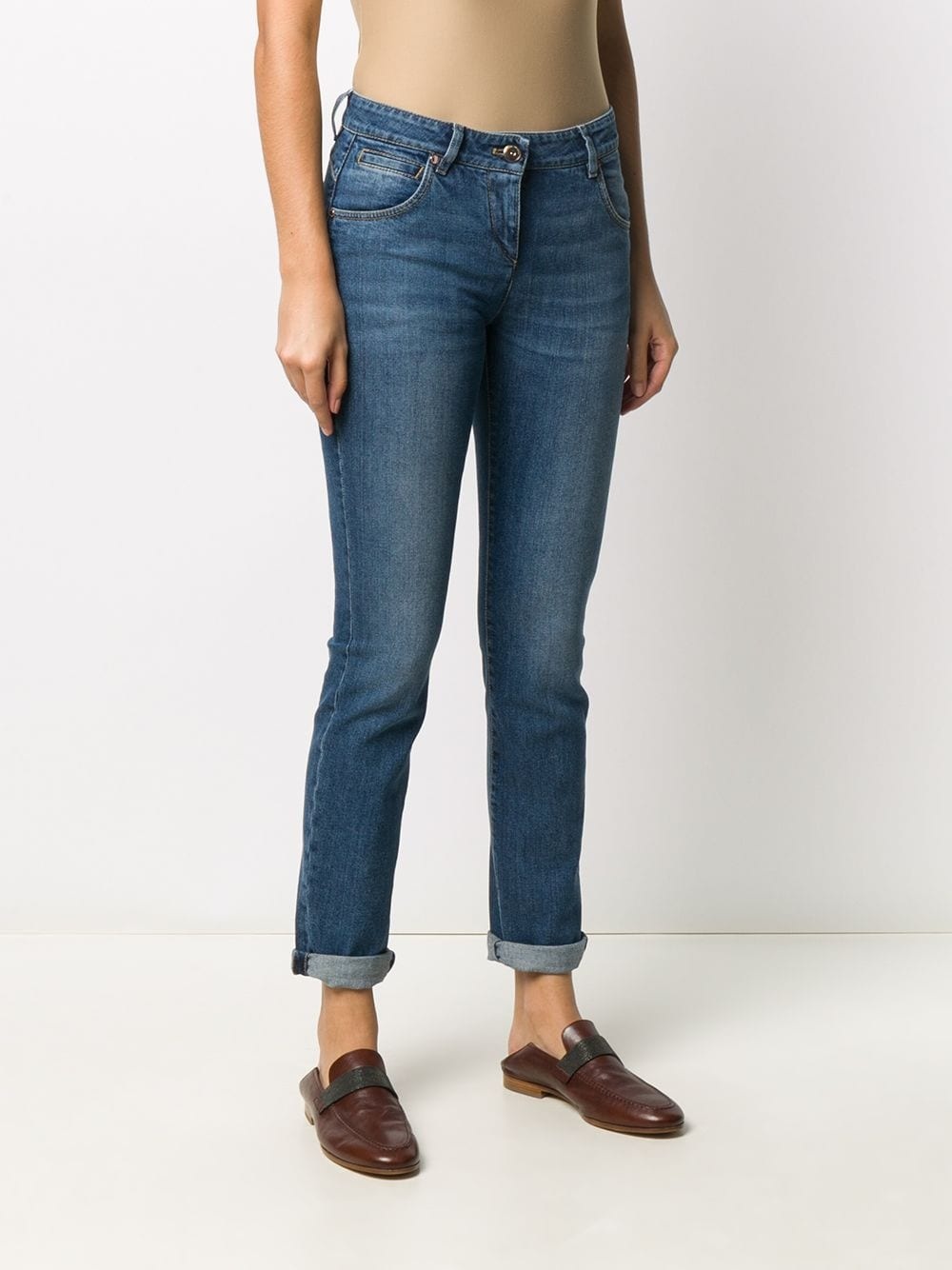 high waist straight leg jeans - 3