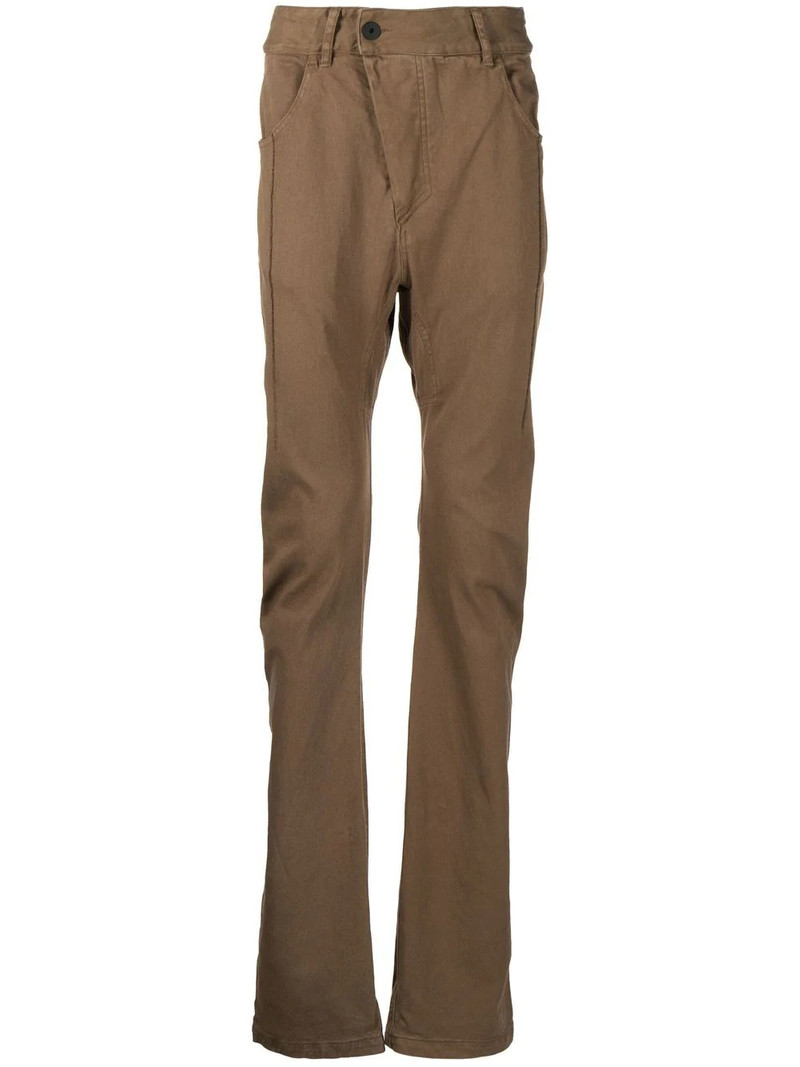 straight-leg off-centre trousers 1