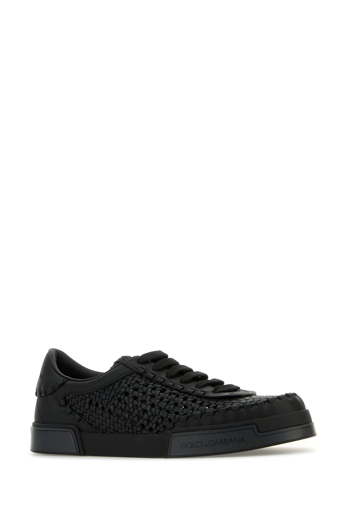 Black leather Portofino sneakers - 2