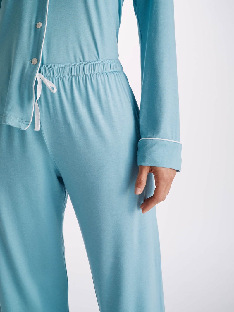 Women's Pyjamas Lara Micro Modal Stretch Soft Aqua - 5
