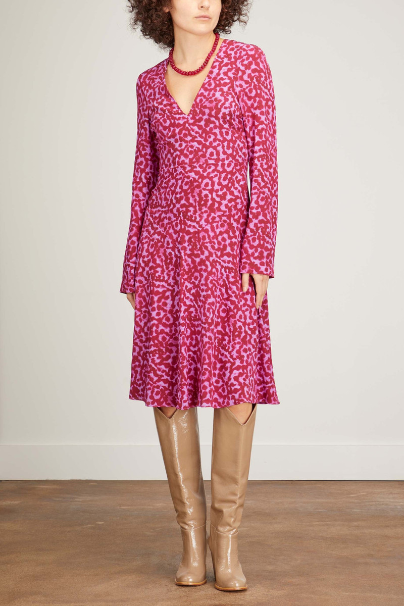 Tilted V Dress in Bubble Gum 3