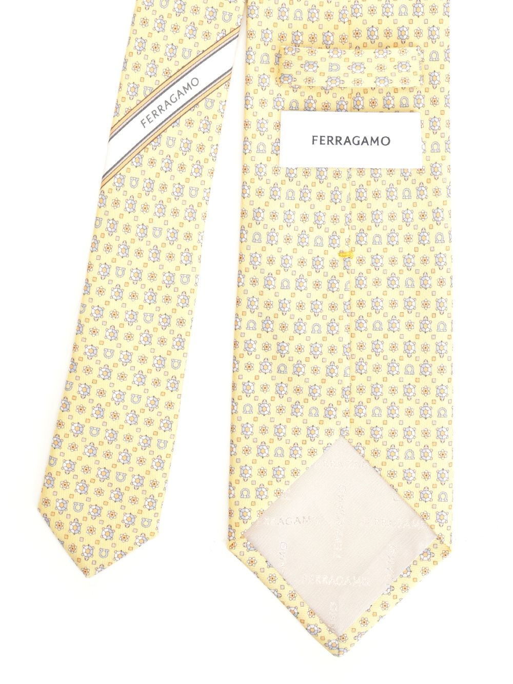 Turtle Print Silk Tie Ties And Bow Ties Yellow - 2
