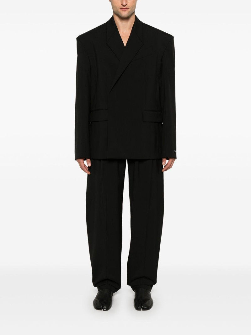 MUGLER pleated wide-leg trousers outlook