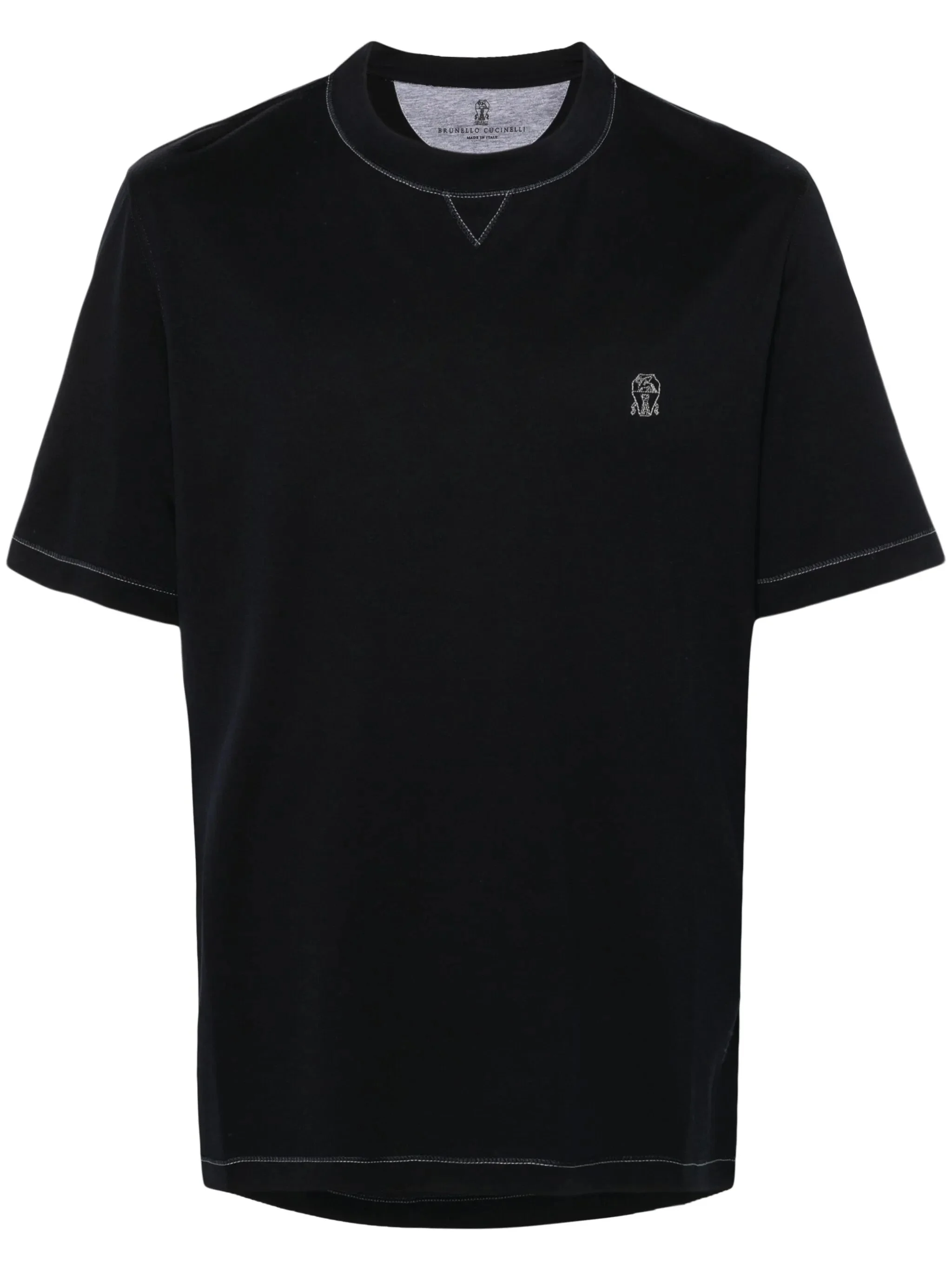 Brunello Cucinelli Contrast-stitching T-shirt - 1