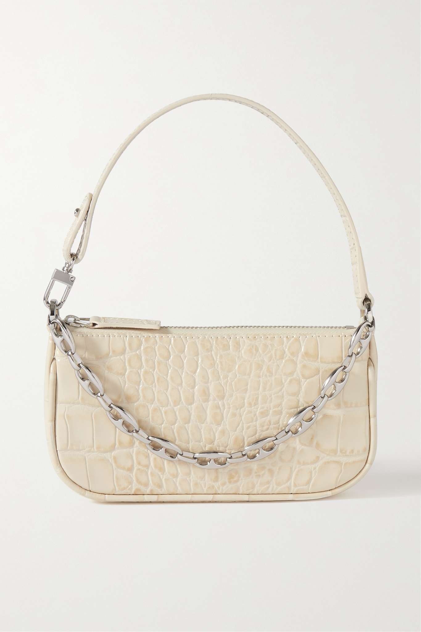 Rachel mini chain-embellished patent-leather shoulder bag - 1