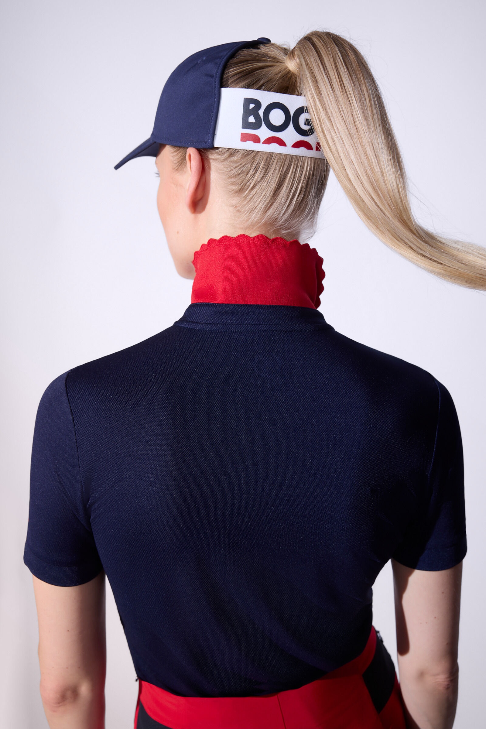 Carole Functional polo shirt in Navy blue/Red - 7