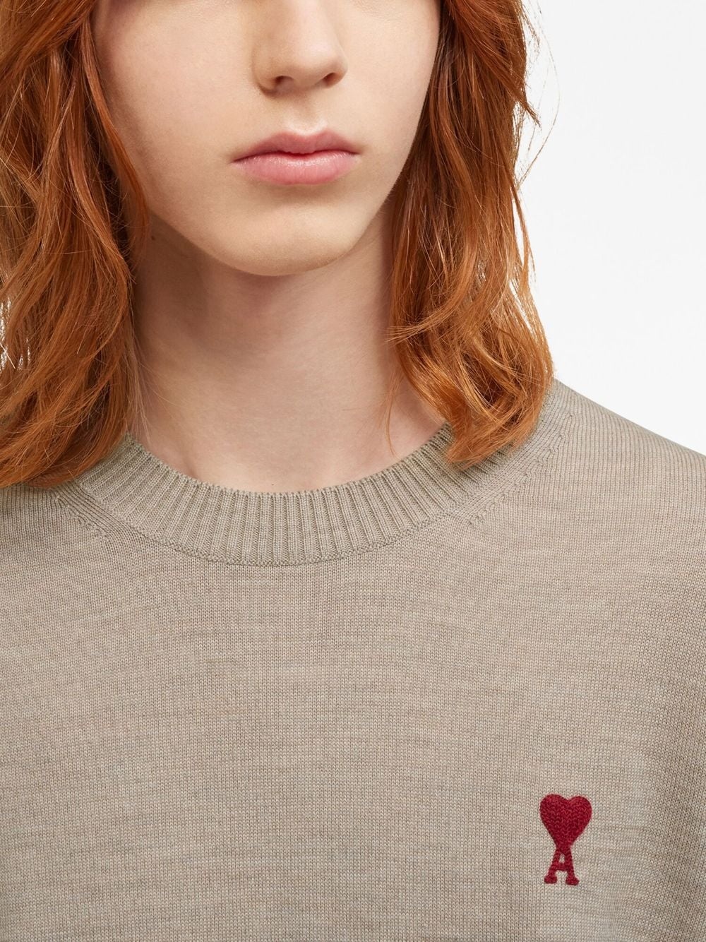 logo-embroidered wool jumper - 6
