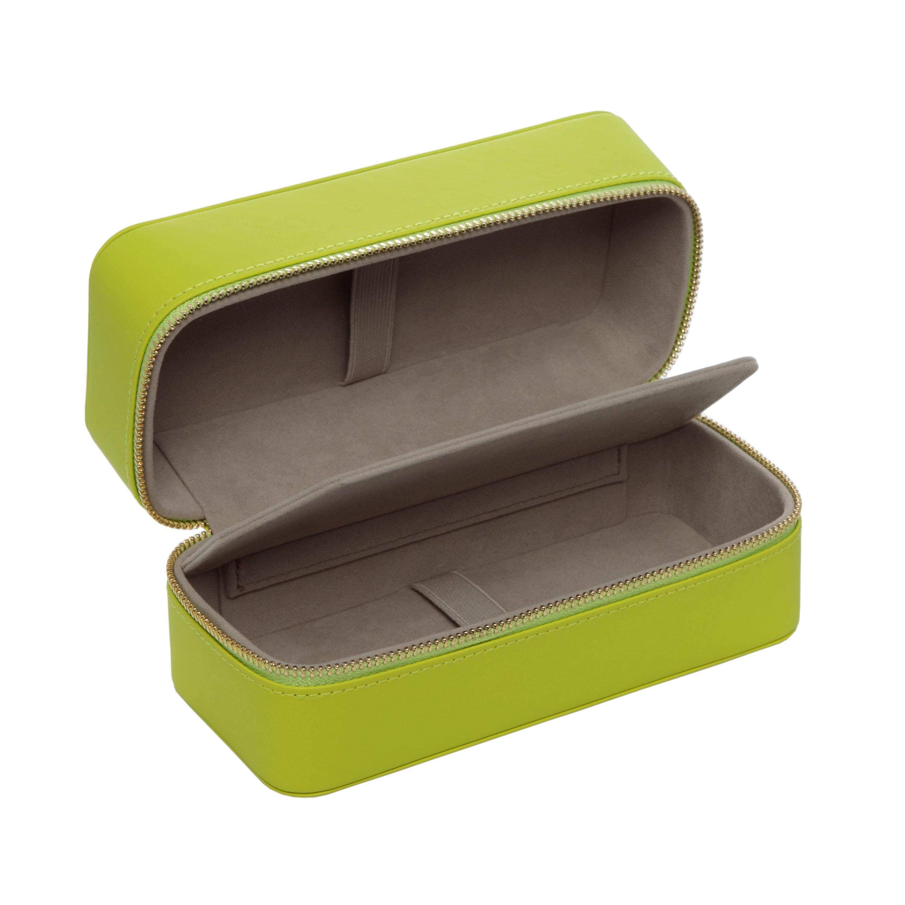 ZIP TRAVEL CASE IN NEON LIME - 3