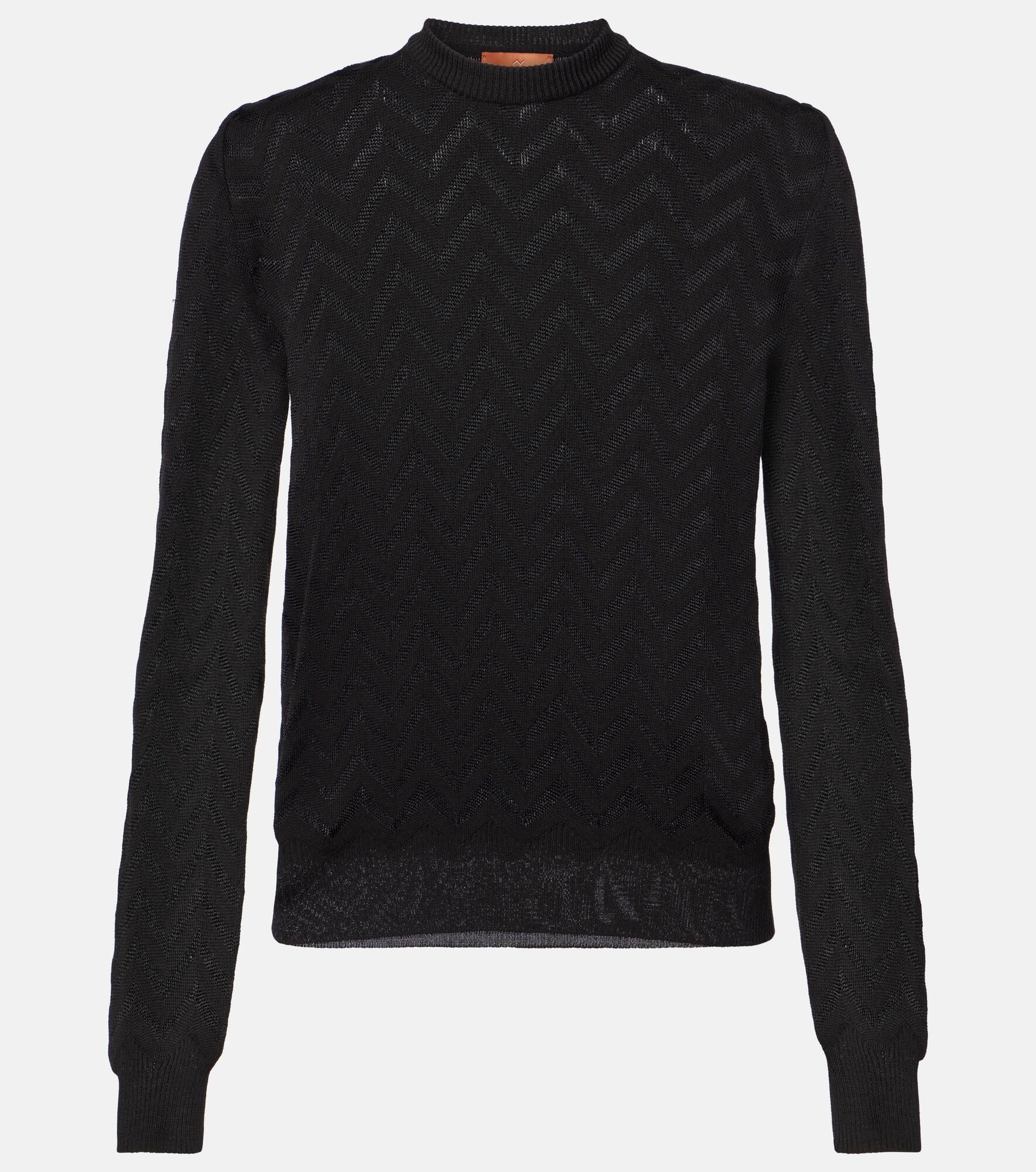 Cotton-blend sweater - 1