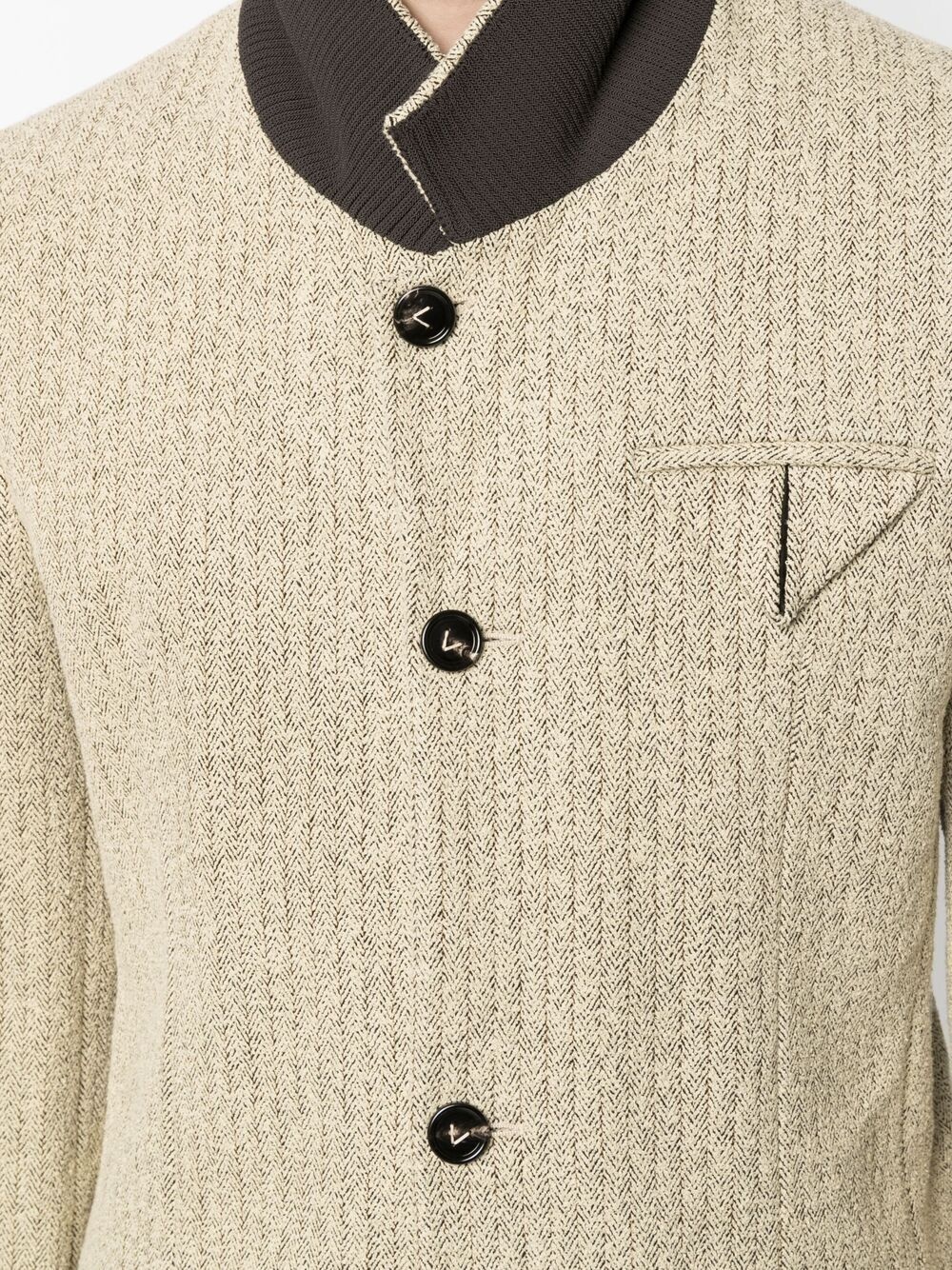 notched-lapel single-breasted coat - 5