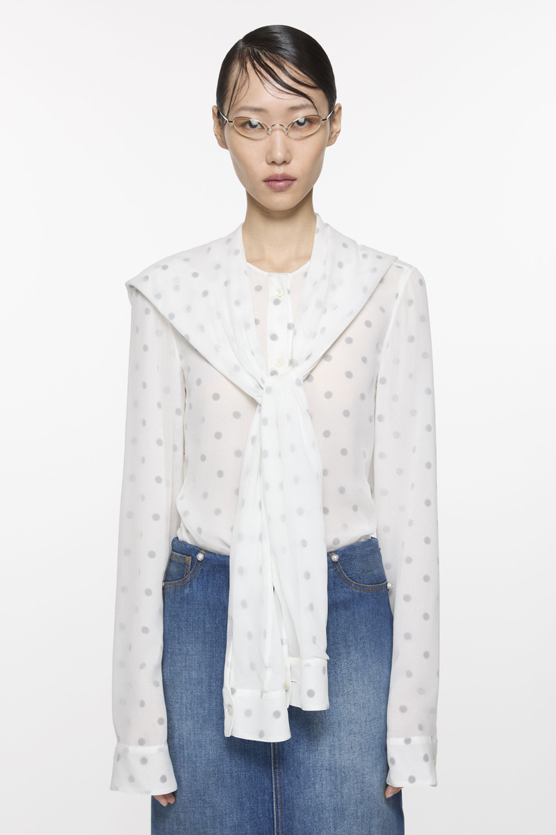 Acne Studios Layered blouse - Black/white outlook