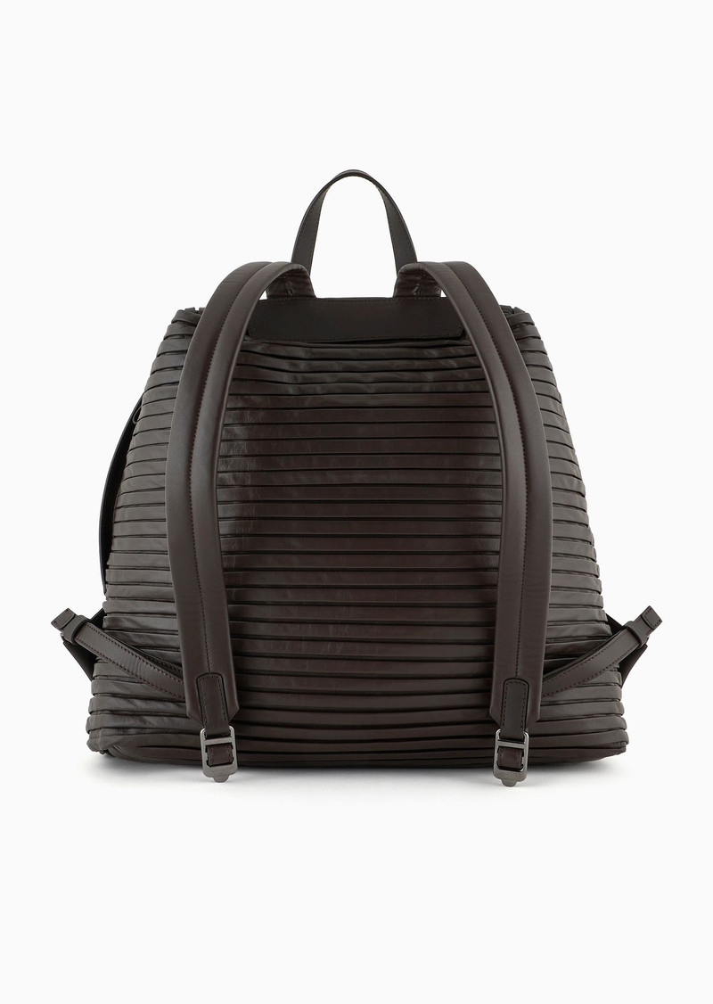 Backpack in pleated nappa leather 3