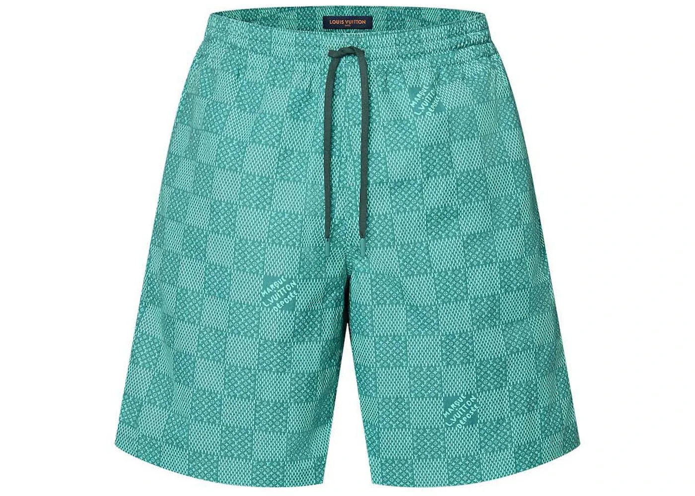 Louis Vuitton Printed Nylon Swimshorts Teal - 1