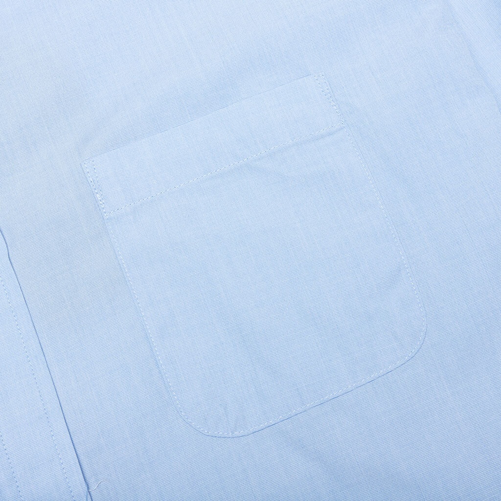 DOUBLE REGULAR COLLAR SHIRT - SAX BLUE - 4