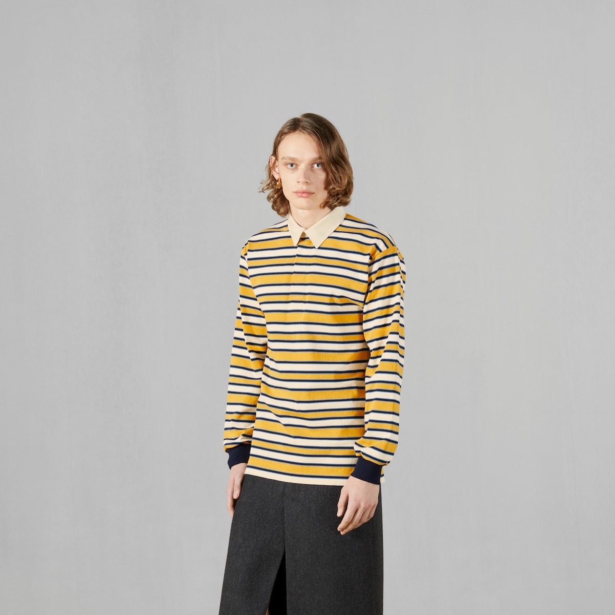 Striped polo shirt with patch - 6