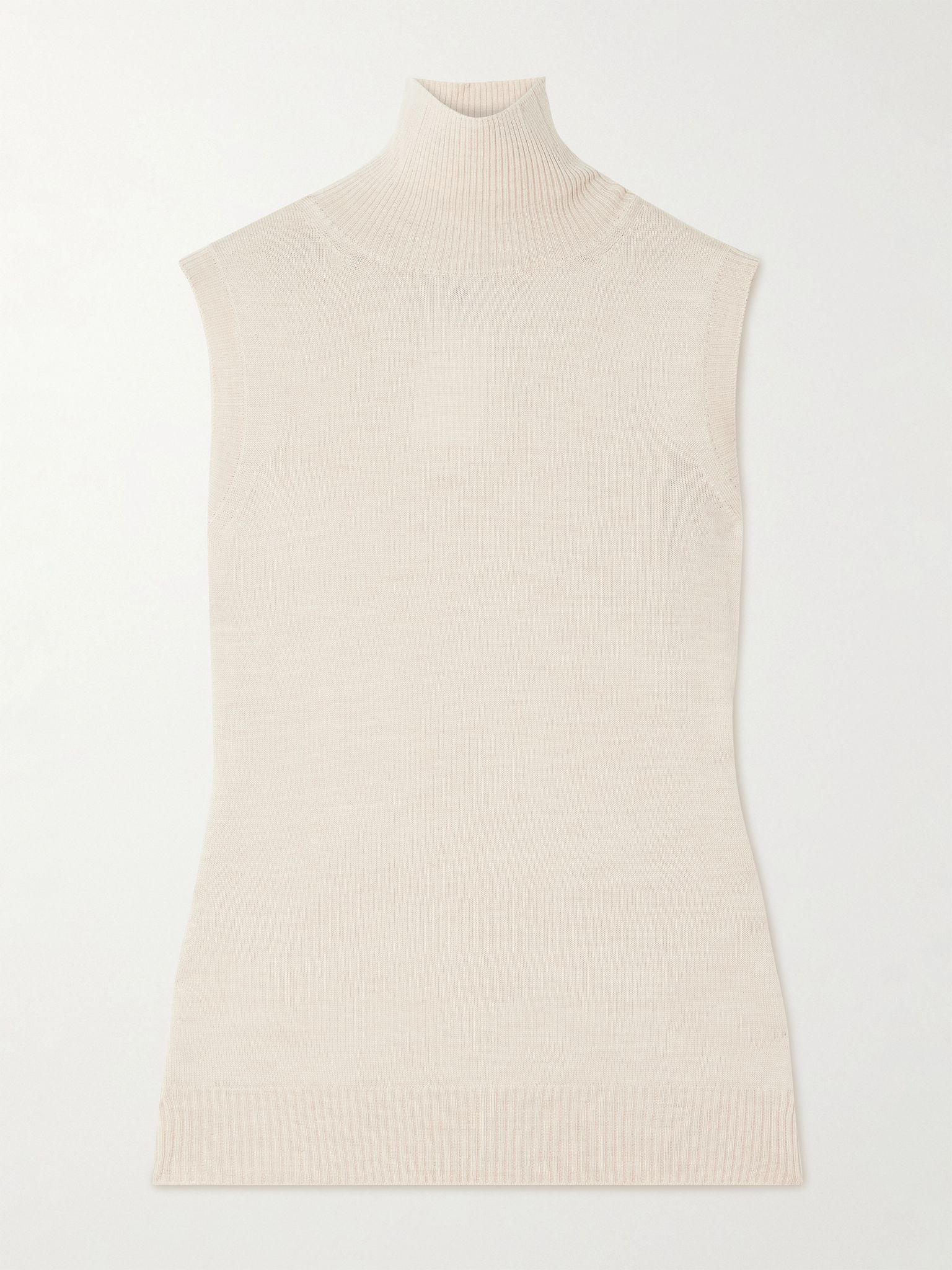 Vertigo wool turtleneck tank Ivory - 1