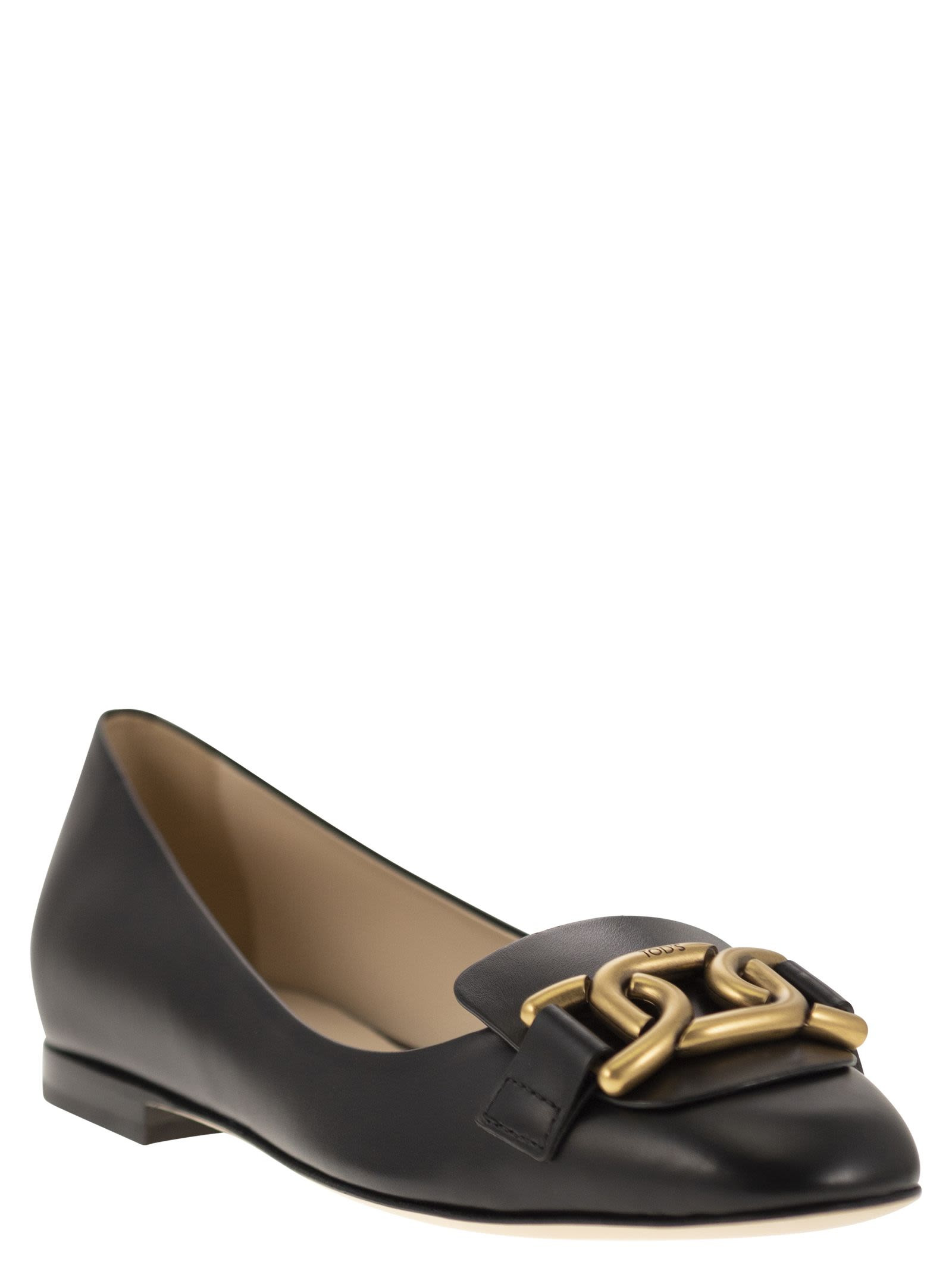 Tod's Women Leather Ballerina With Accessory - 2