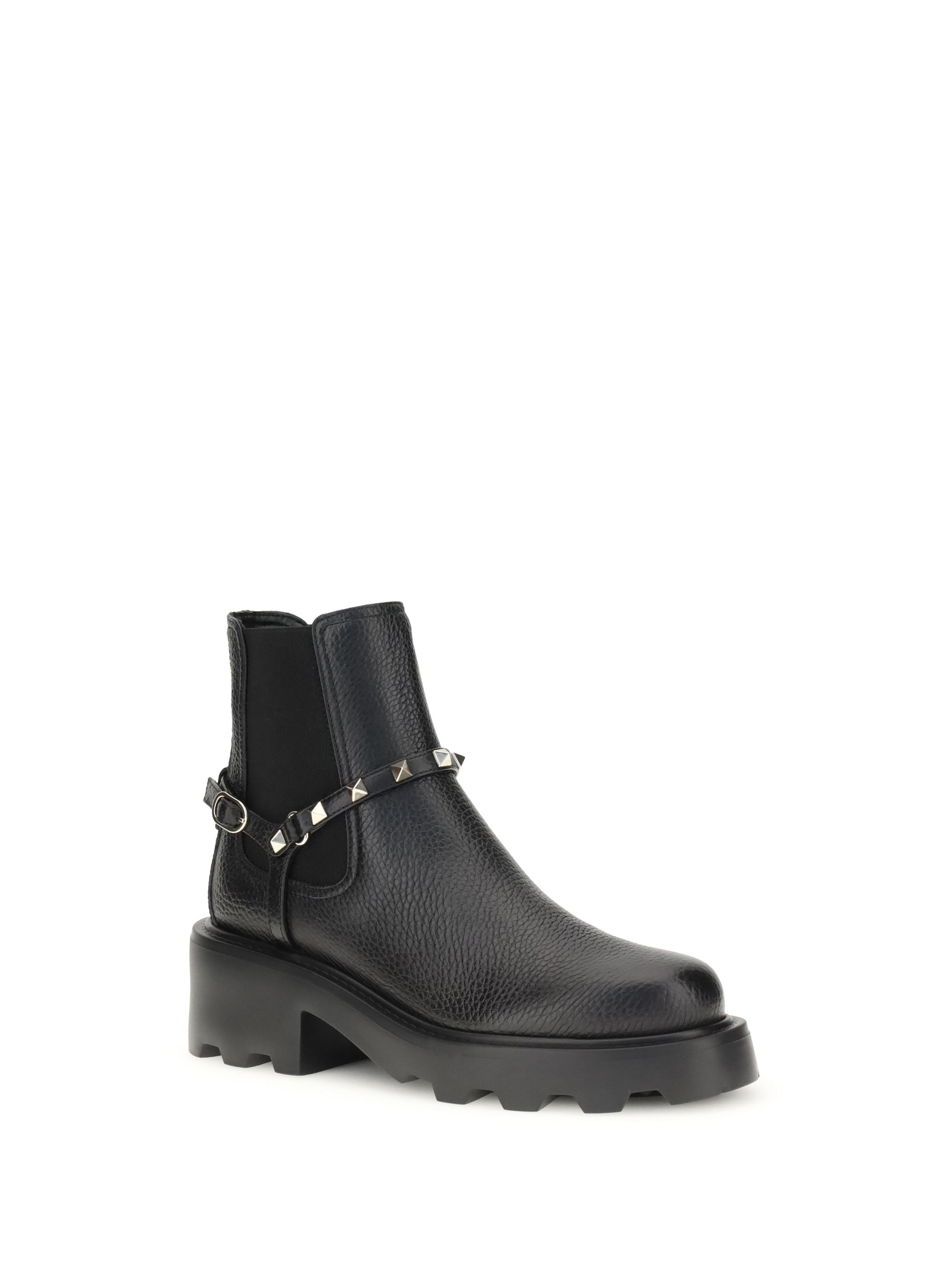 Valentino Garavani Women Leather Ankle Boots - 2