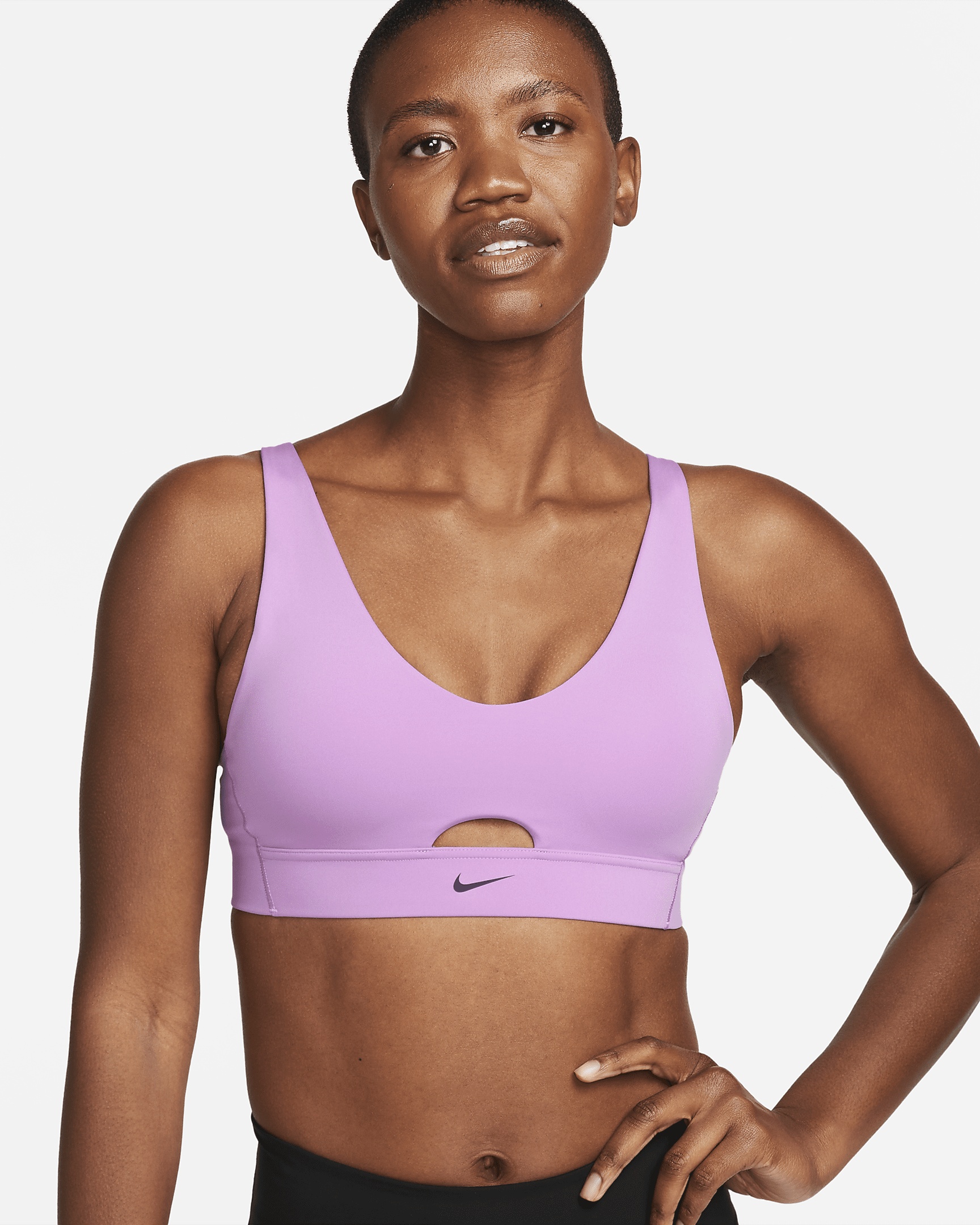 Nike Indy Plunge Cutout Women's Medium-Support Padded Sports Bra - 1