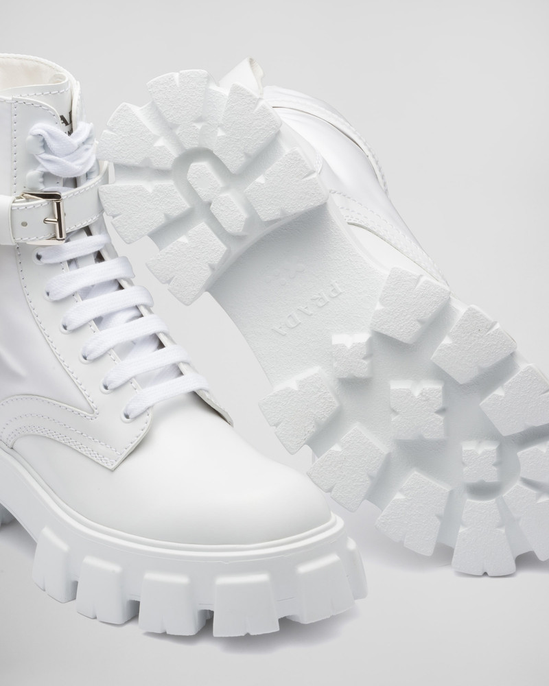 Monolith brushed leather and Re-Nylon boots with pouch 5