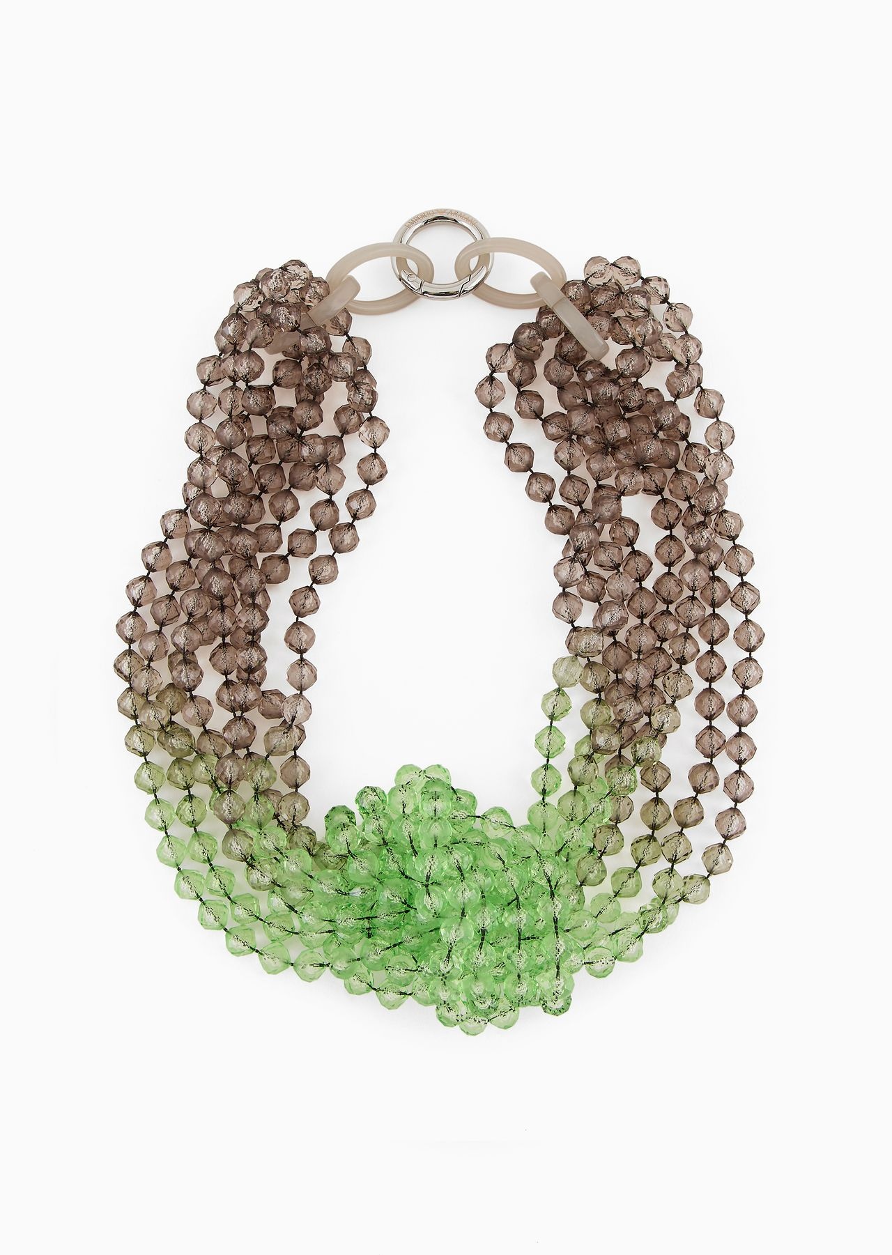 Gradient multistrand necklace with knot - 1