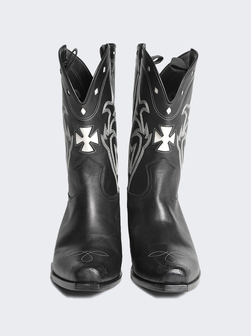 Swiss Cowboy Boot Black And Cream - 4
