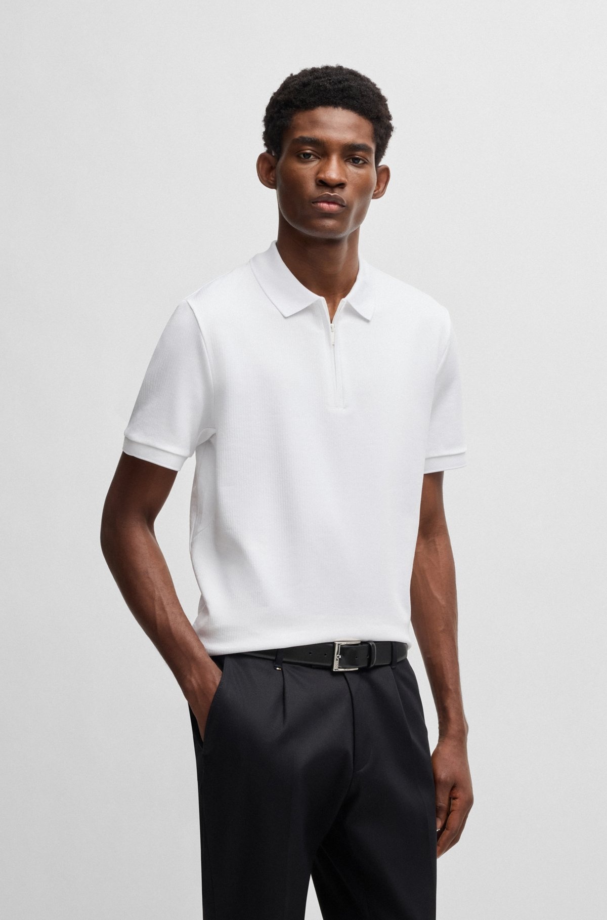 POLO SHIRT WITH SEERSUCKER STRUCTURE - 2